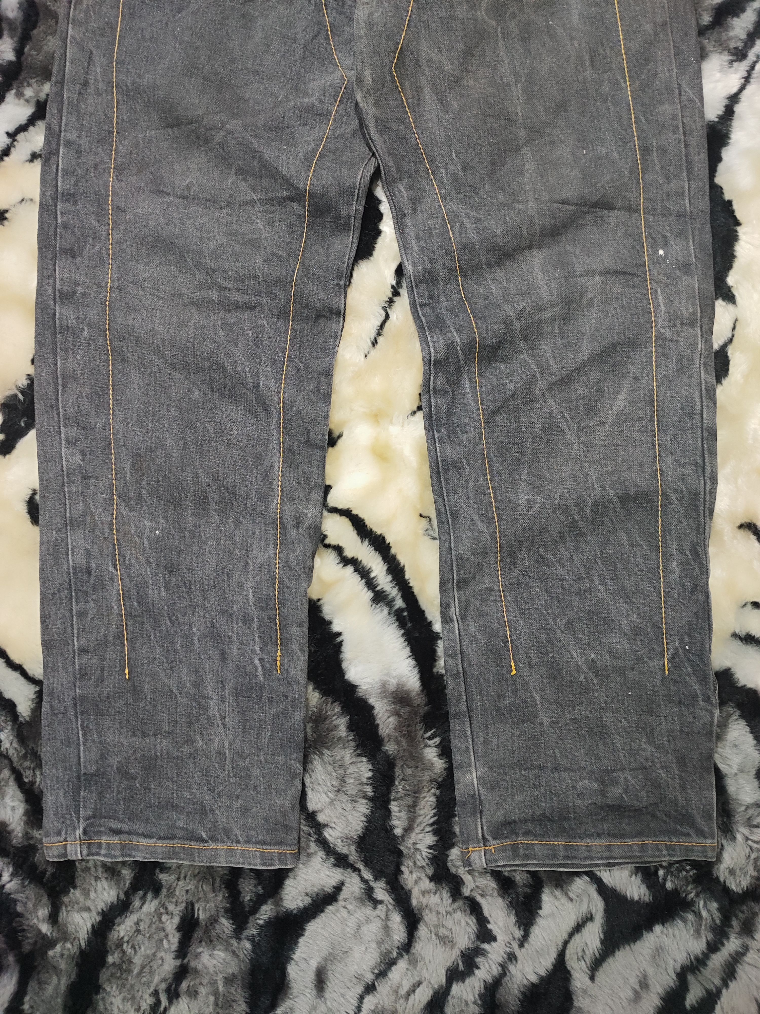 If Six Was Nine × Jean × Le Grande Bleu (L.G.B.) Double Knee Jeans Pants Japanese Size US 33 - 5 Thumbnail