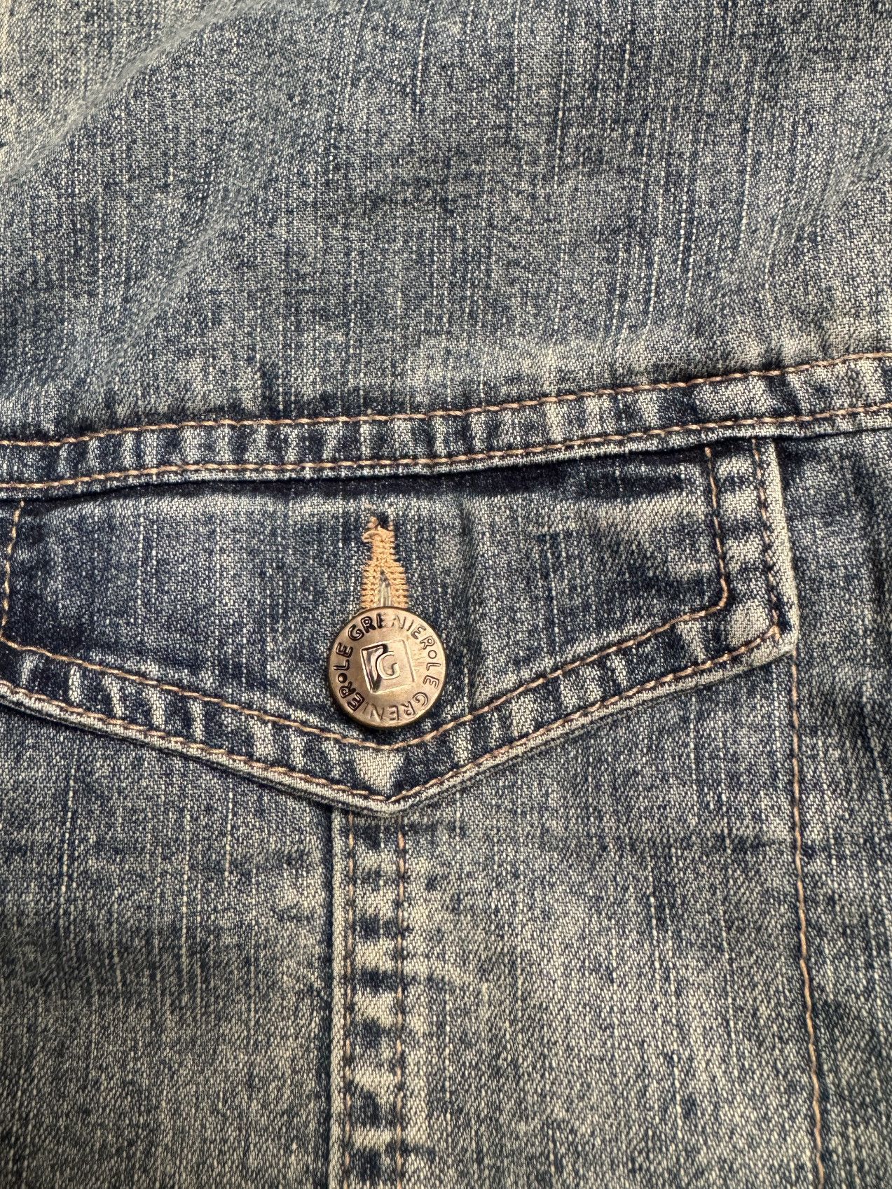 Other LE GREENIER “CROCHET EDGE” DENIM JACKET Size L / US 10 / IT 46 - 5 Thumbnail