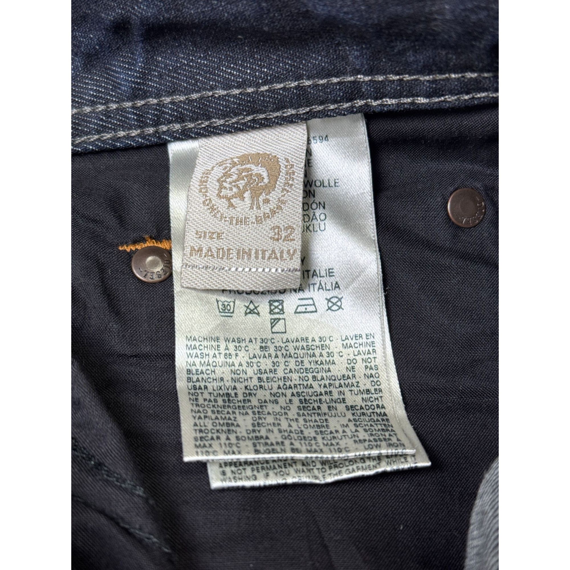 Diesel Diesel Industry Larkee Raw Denim Jeans Pants (Y1137) Size US 32 / EU 48 - 10 Thumbnail