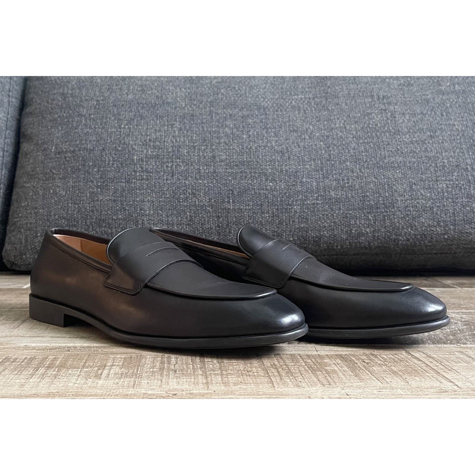 Salvatore Ferragamo $1,195 NIB FERRAGAMO Leather Loafer Slip On Dress Shoes 11 E Size US 11 / EU 44 - 2 Thumbnail