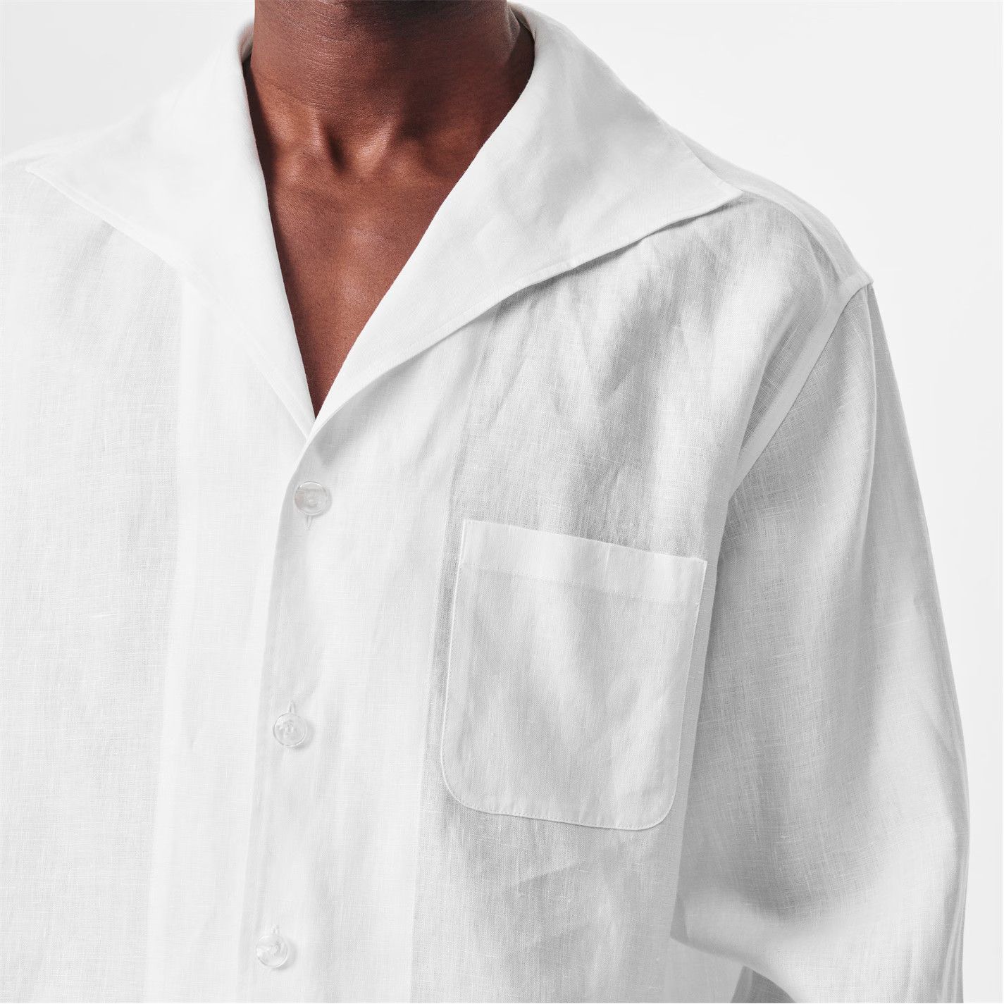 Dolce & Gabbana o1g2r1mq0426 Long Sleeve Linen Shirt in White Size US L / EU 52-54 / 3 - 4 Thumbnail