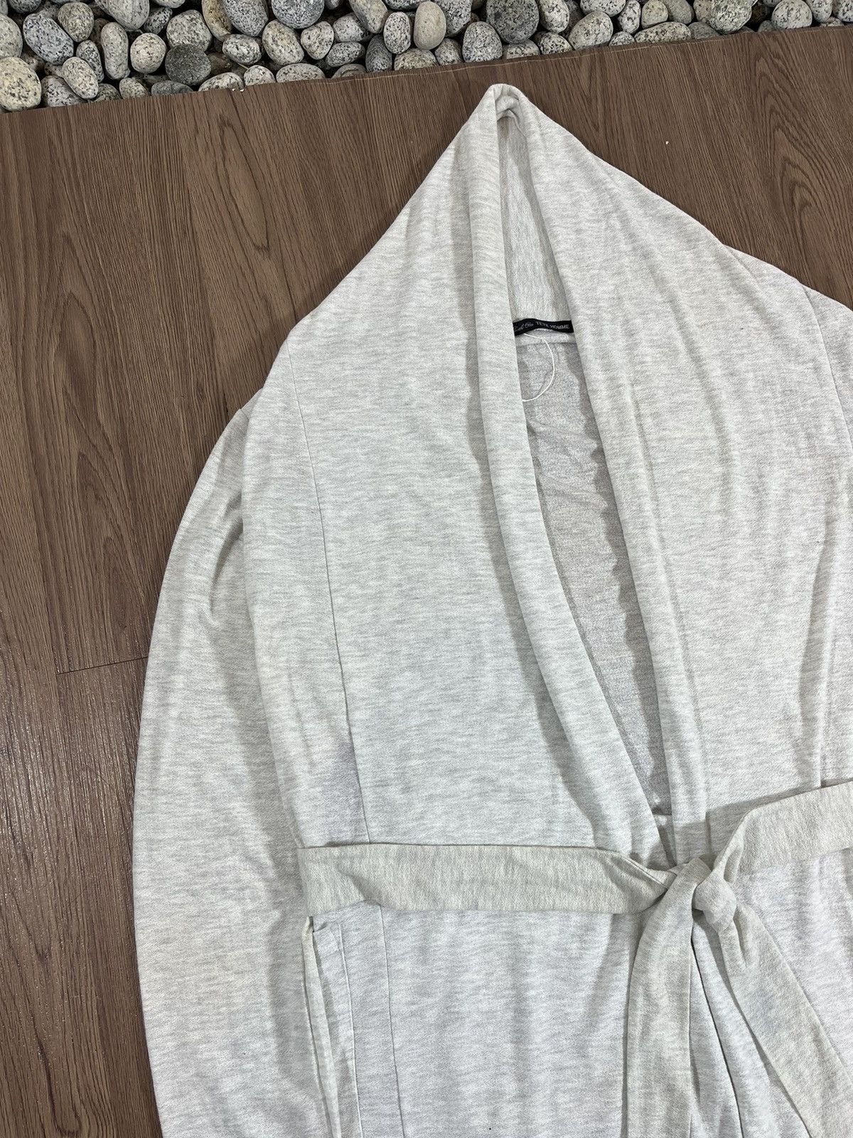 Tete Homme Tête Homme Robe Kimono Cardigan – Light Grey Wrap Belted Size US M / EU 48-50 / 2 - 6 Thumbnail