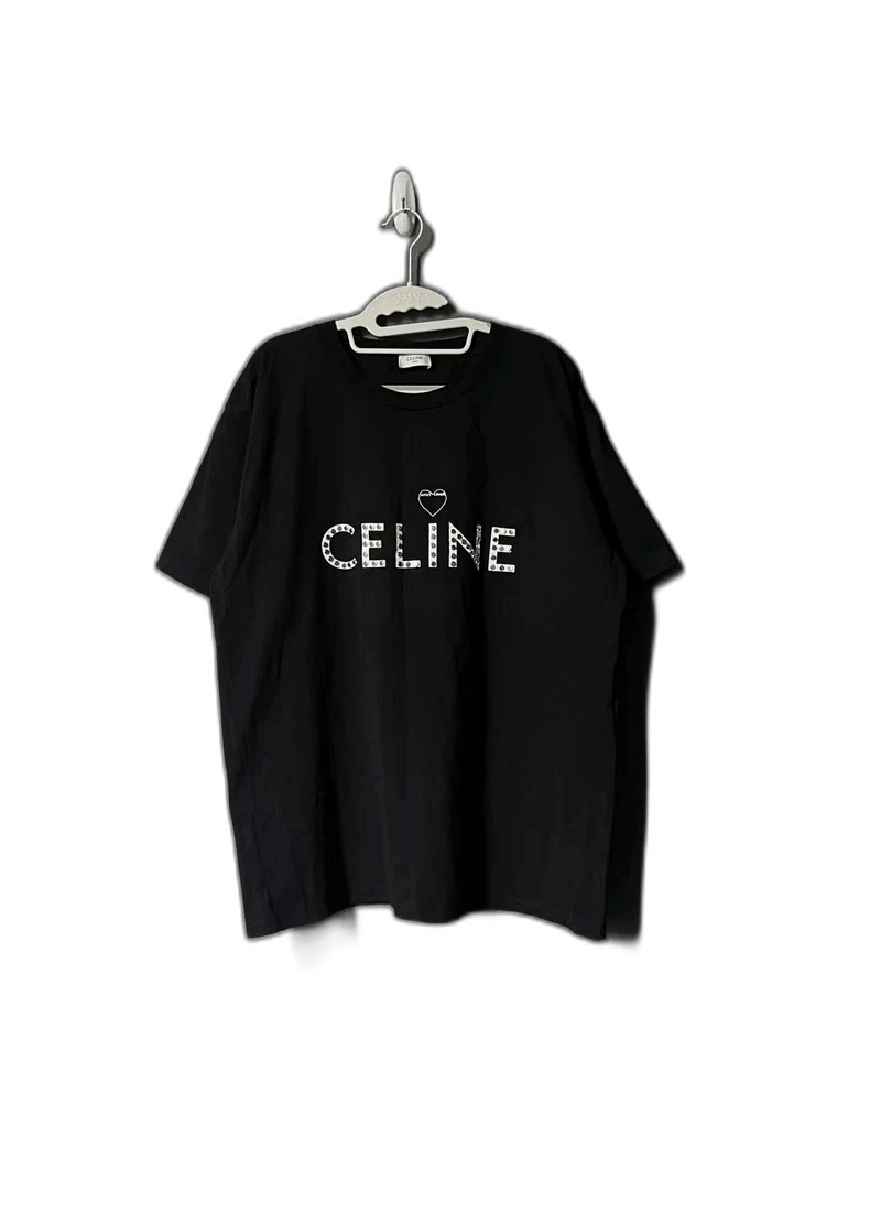 Celine Celine Heart Stud Short Sleeve TShirt Size US M / EU 48-50 / 2 - 1 Thumbnail