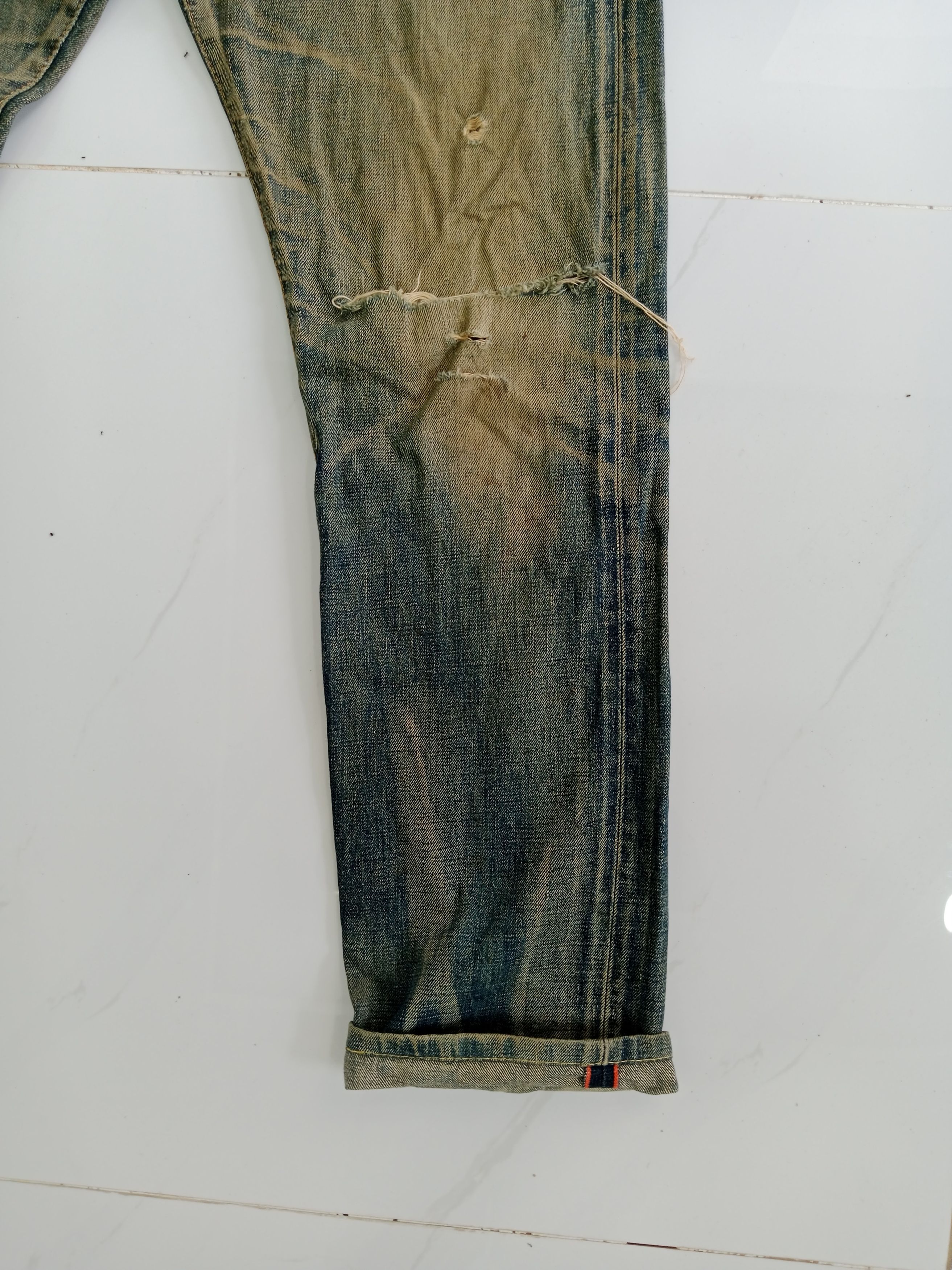 Edwin Edwin Selvedge Distressed Jeans Made in Japan Size US 32 / EU 48 - 6 Thumbnail