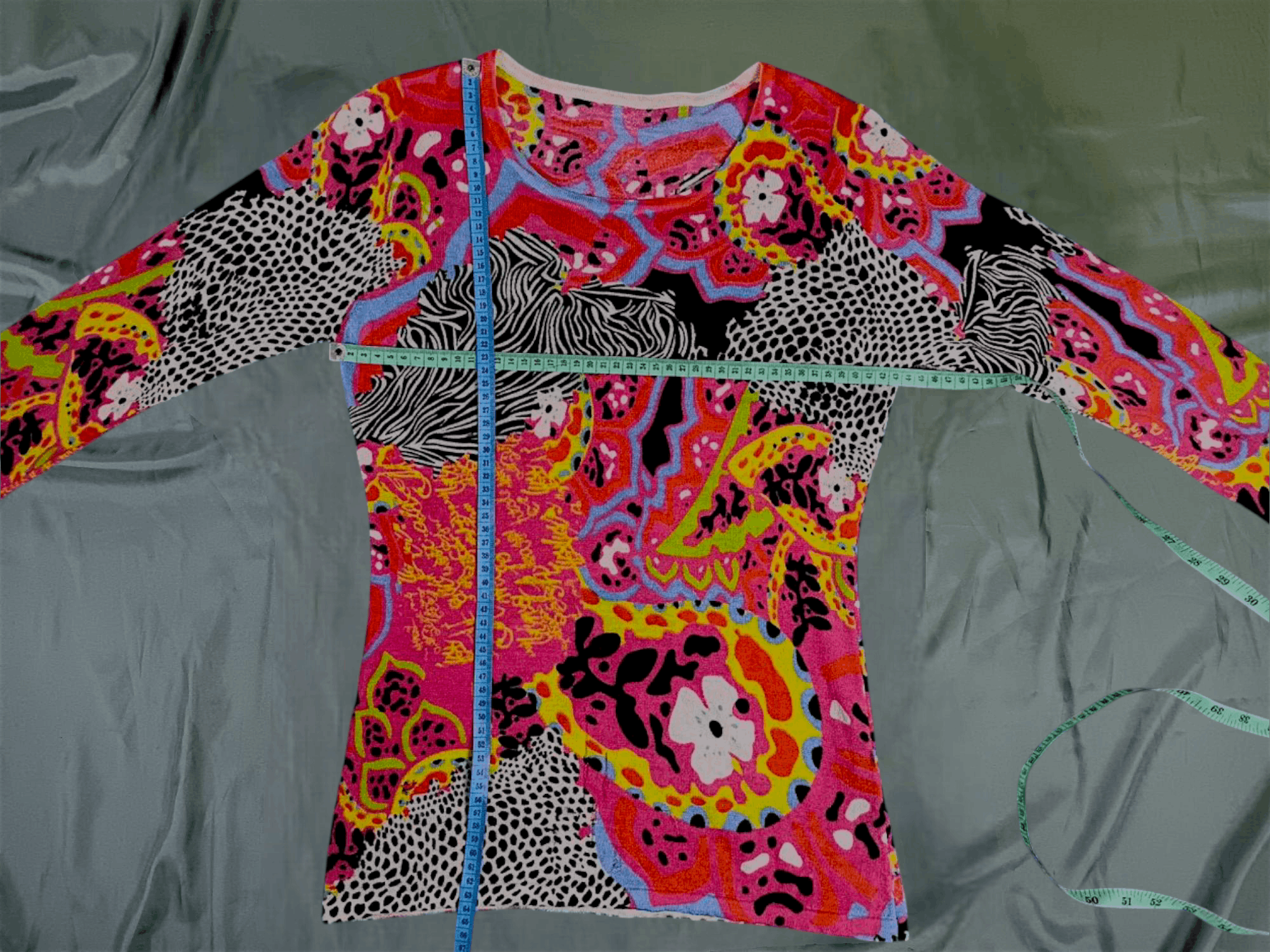 Japanese Brand UNKNOWN BRANDS Full print Long Sleeve T Shirt Y2K Style Size US M / EU 48-50 / 2 - 15 Thumbnail