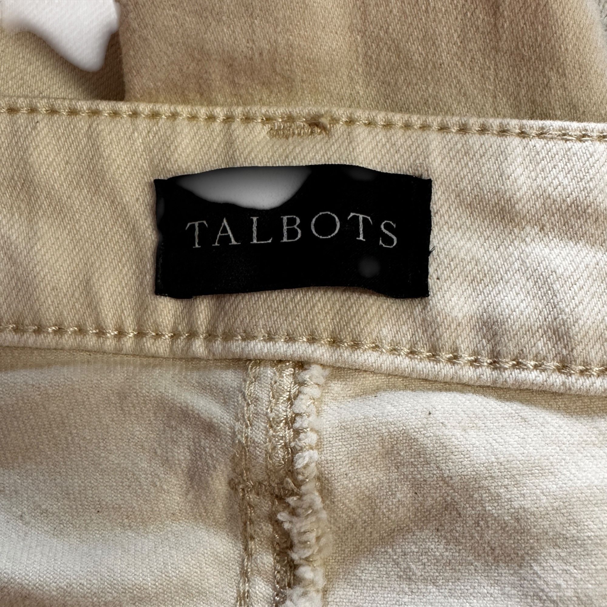 Talbots Talbots Slim Ankle Jeans Womens Size 14 Beige Cotton/Spandex Size 36" / US 14 / IT 50 - 3 Thumbnail