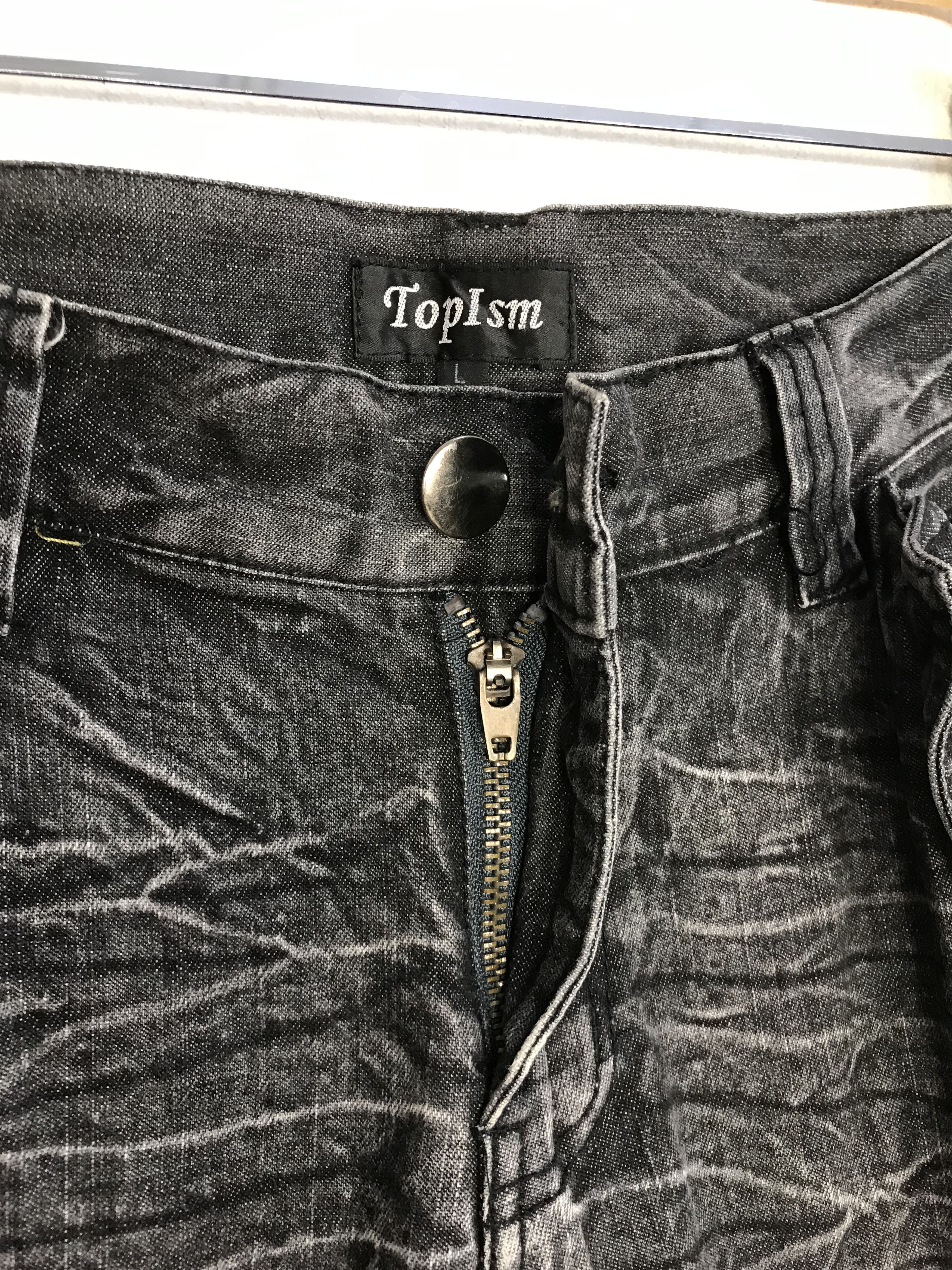 Japanese Brand Vtg Topism Super Flared Design Multi Pocket Denim Jeans Size US 32 / EU 48 - 9 Thumbnail