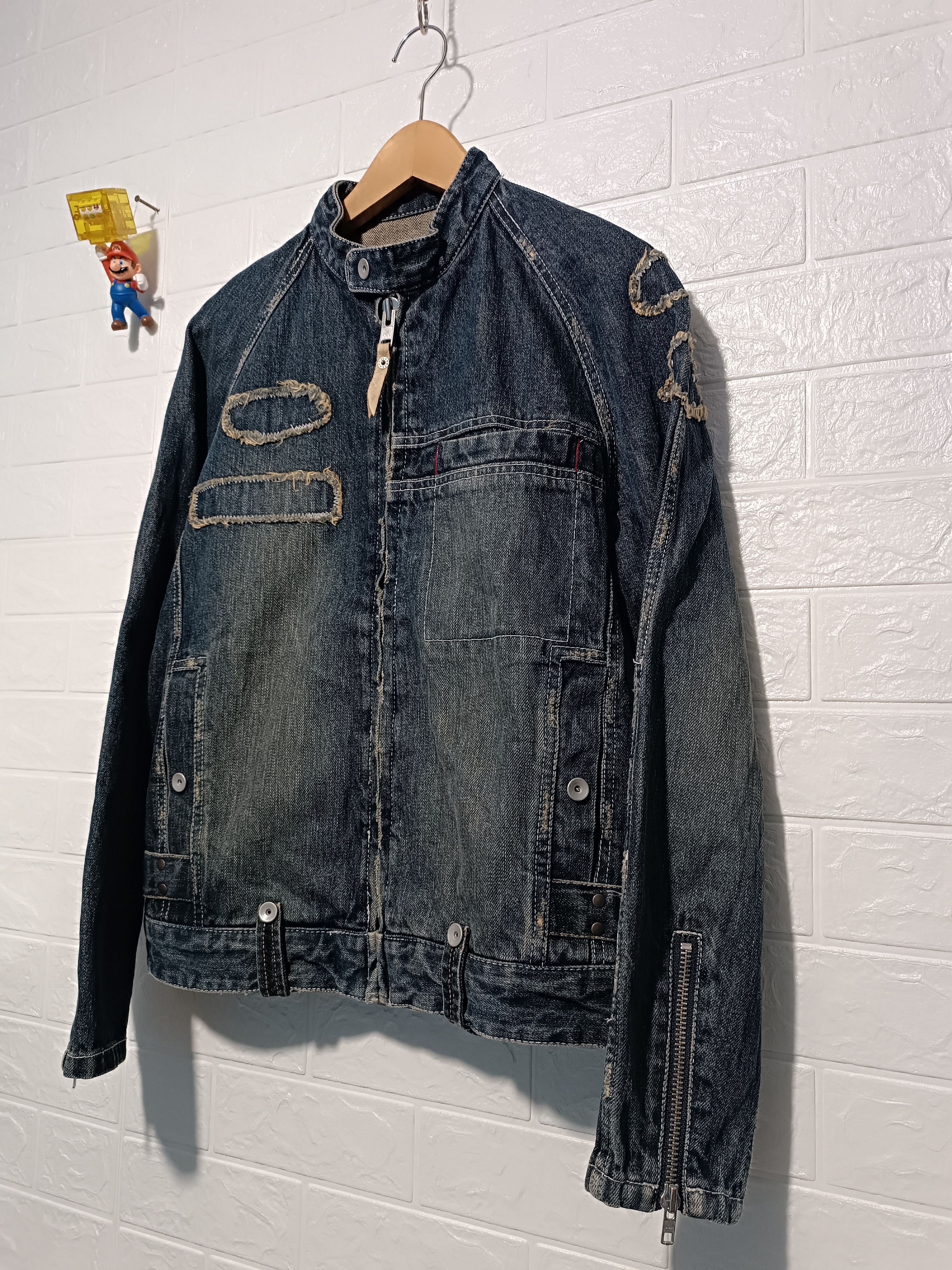 Japanese Brand Vintage Denim Biker Jacket Size US M / EU 48-50 / 2 - 2 Thumbnail