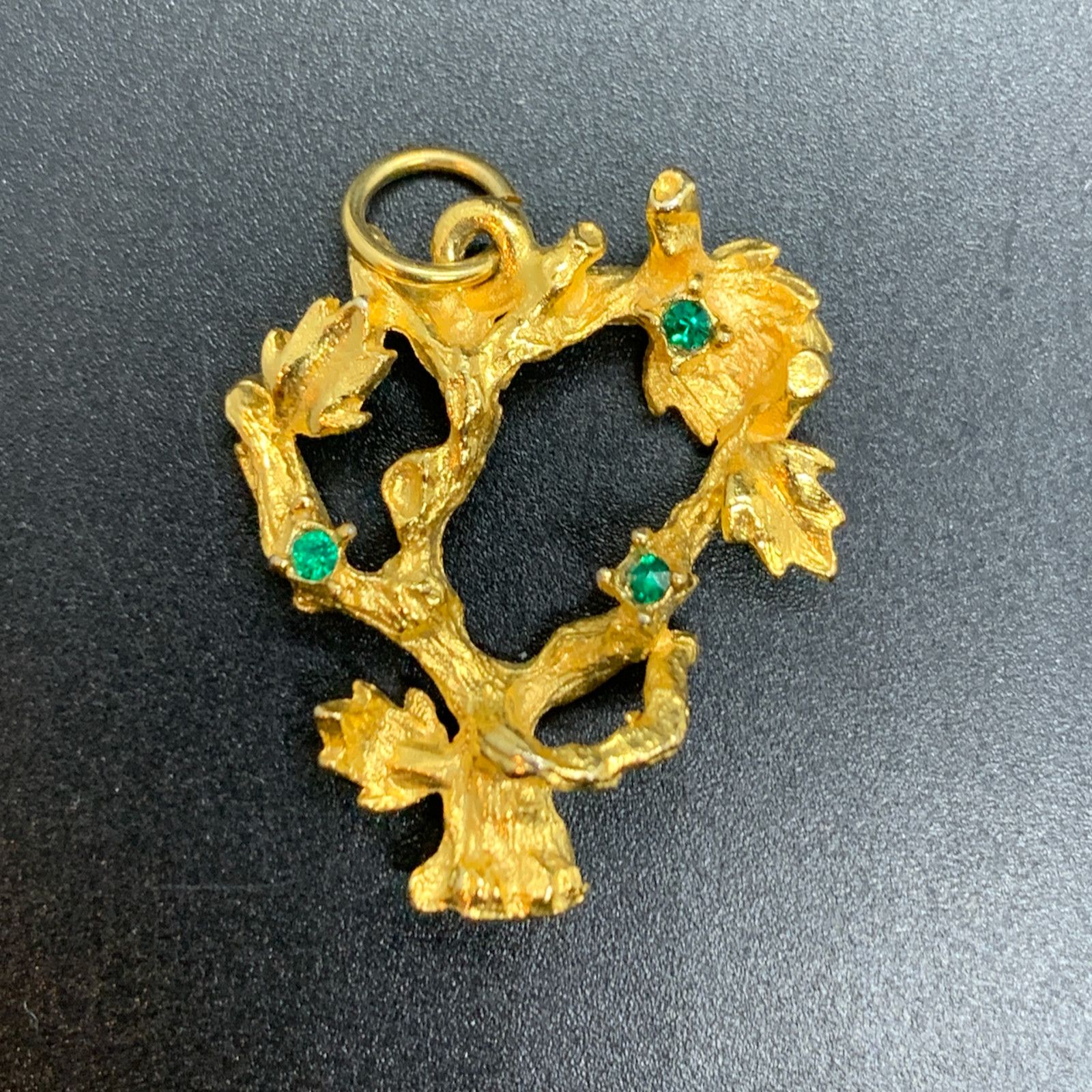 Other House of Borvani HOBCO Green Rhinestone Tree Charm Pendant Size ONE SIZE - 1 Thumbnail