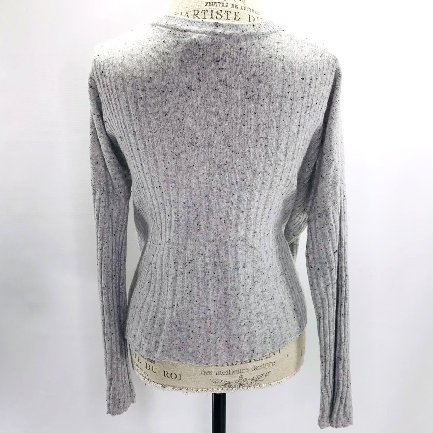 Madewell Madewell Relaxed Crewneck Speckled Gray Alpaca Knit Long Sleeve Ribbed Lightweight Pullover Womens Size S Size S / US 4 / IT 40 - 3 Thumbnail