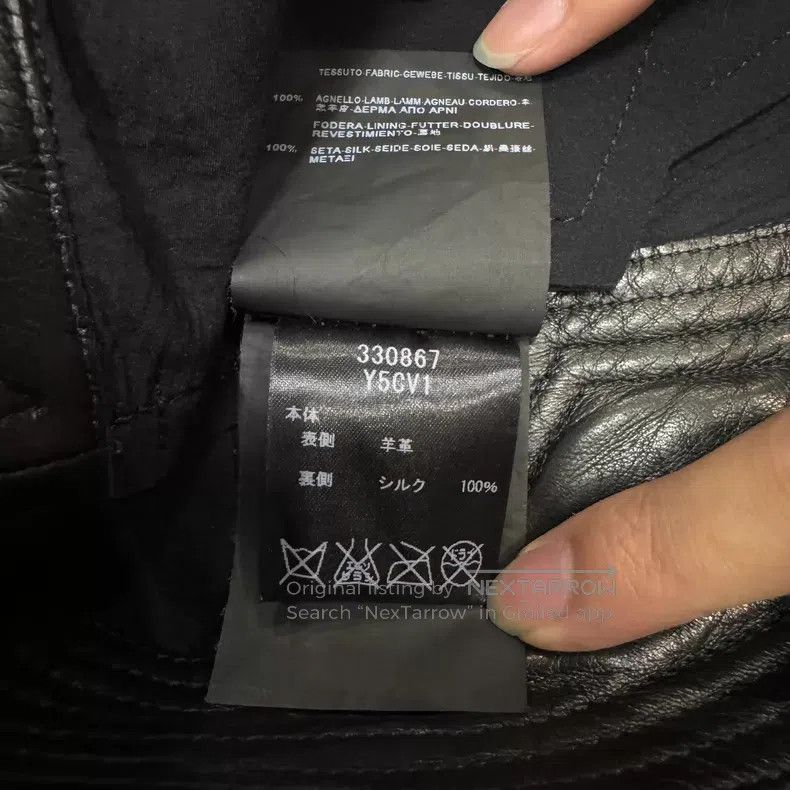 Saint Laurent Paris Saint Laurent Paris Black Leather Biker Pants Size US 30 / EU 46 - 5 Thumbnail