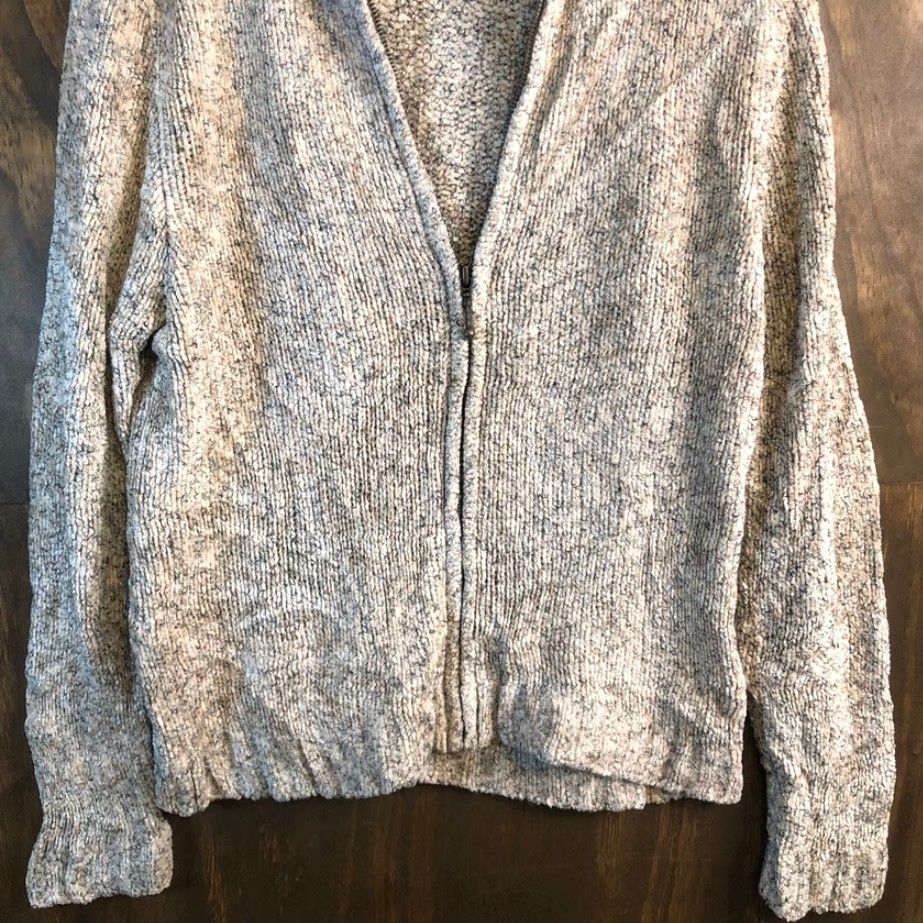 Croft & Barrow Croft & Barrow Womens Sweater Tan Full Zip Knit Collared Long Sleeve Medium Size M / US 6-8 / IT 42-44 - 3 Thumbnail