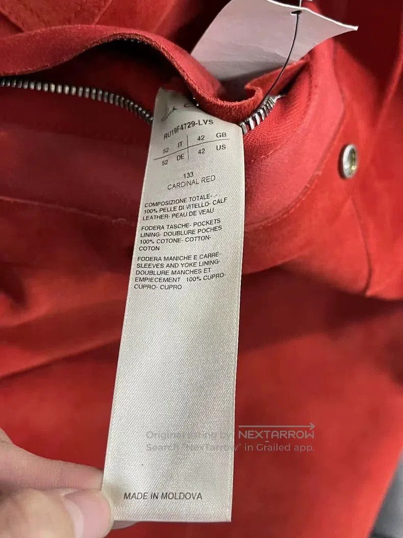 Rick Owens Rick Owens Red Suede Jacket with Pockets. Size US L / EU 52-54 / 3 - 7 Thumbnail