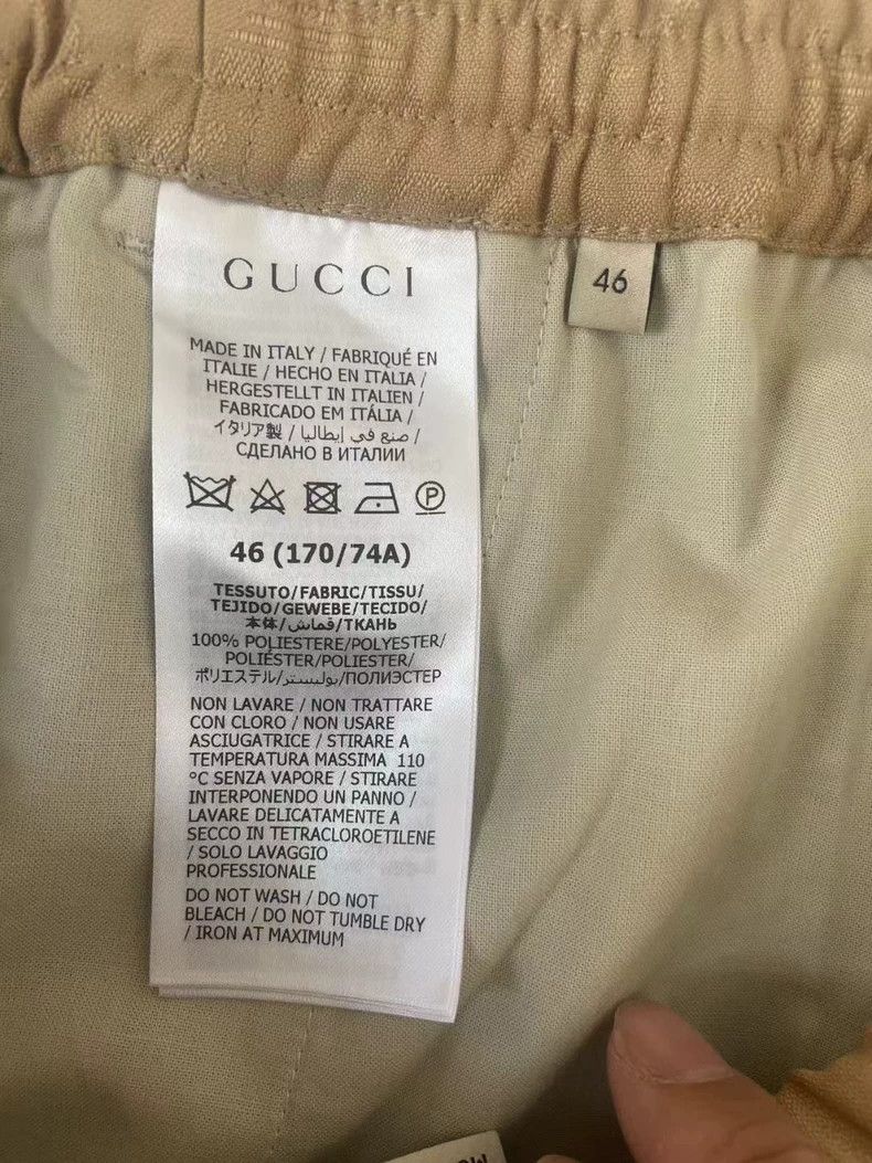 Gucci Gucci Full print logo gold brown men's casual pants 2501-Ne Size US 30 / EU 46 - 5 Thumbnail