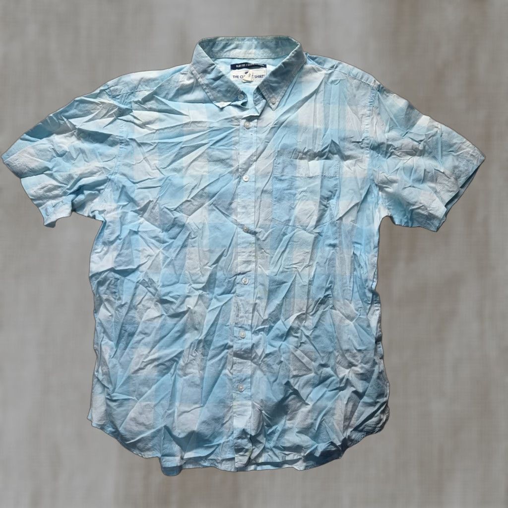 Old Navy VINTAGE? No — Old Navy Shirt Adult Men XL Blue Button-Down Short Sleeve 100% Cotton Slim Fit Regular Men’s Button-Up Size US XL / EU 56 / 4 - 1 Thumbnail