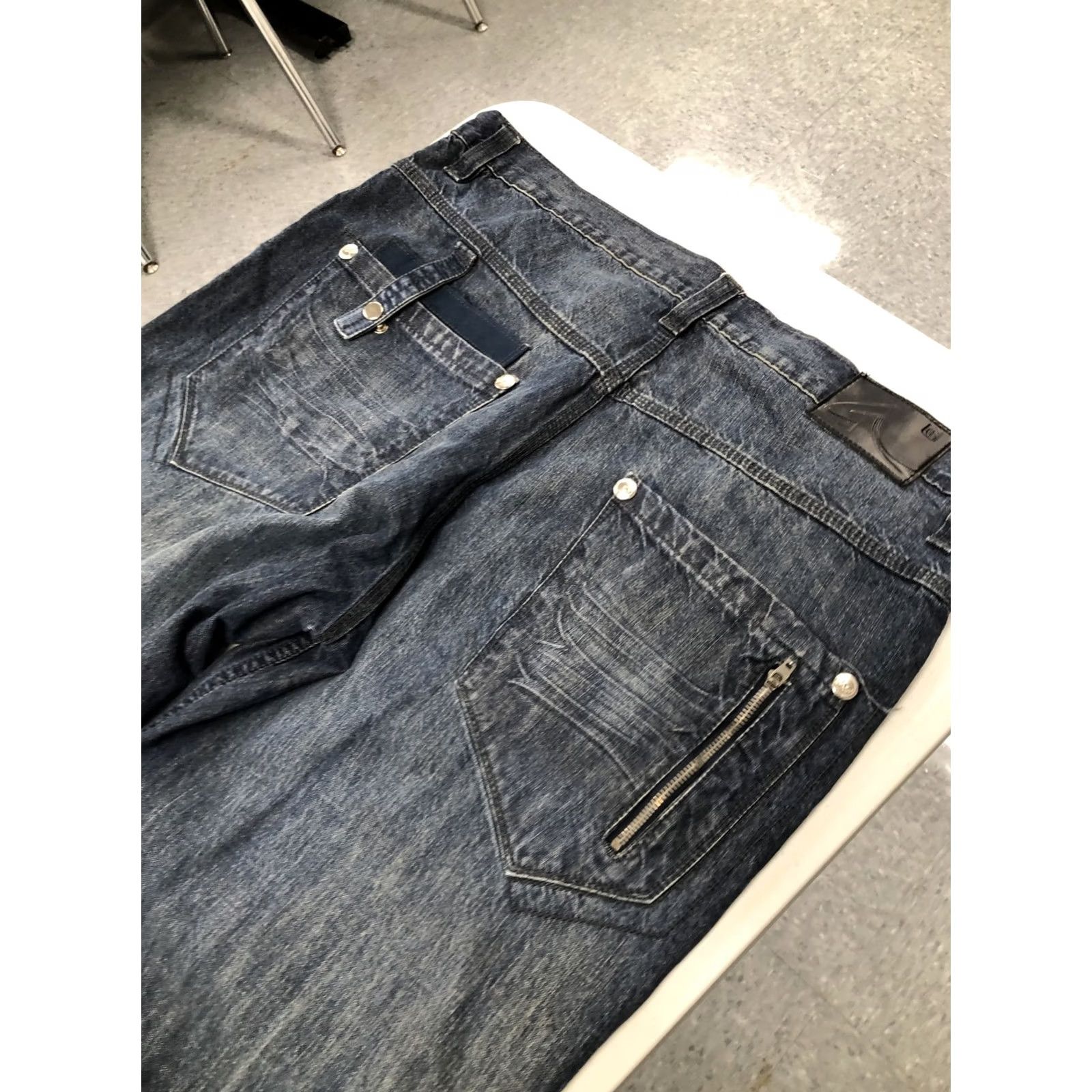 Vintage Smoke Rise Jeans Men Size 40x34 Blue Stretch Extra Tough Standard Nice Condition Superior Size US 40 / EU 56 - 2 Thumbnail