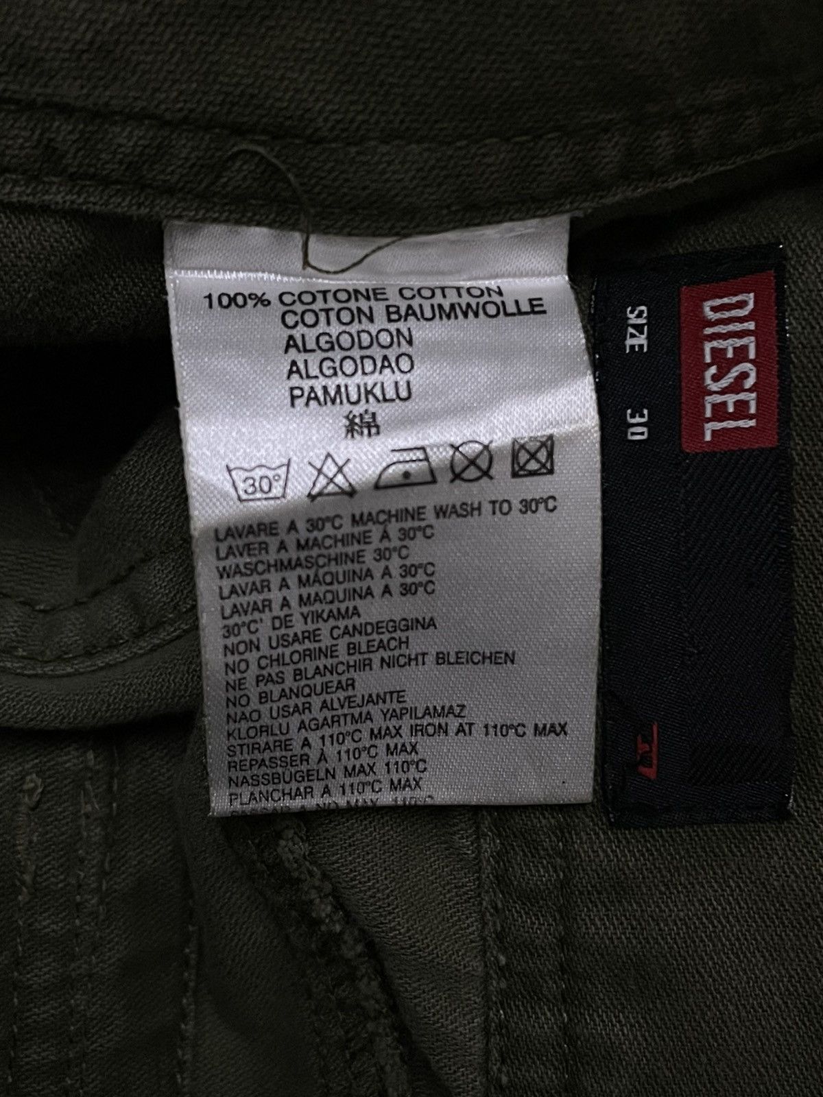 Diesel Vintage Authentic Designer Diesel Carpenter Style Pant Size US 31 - 16 Thumbnail