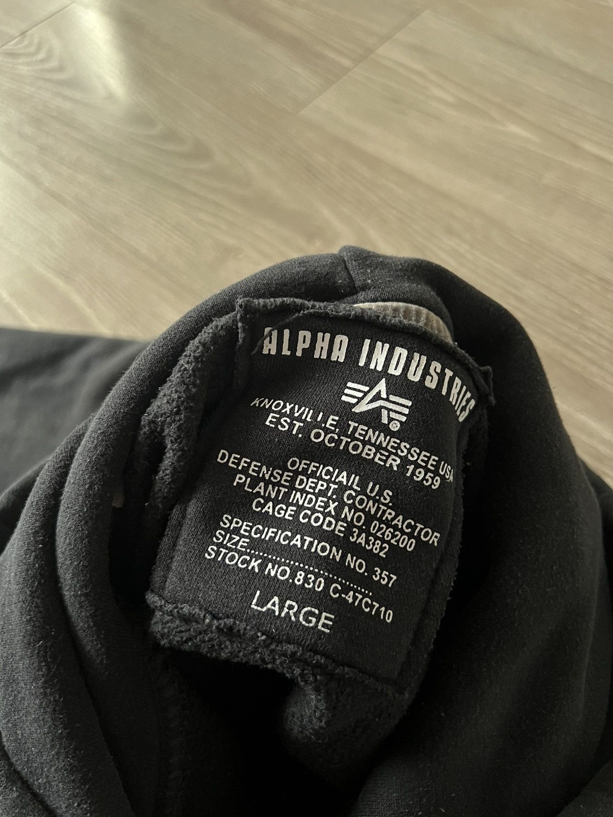 Alpha Industries × Vintage ‼️Vintage Rare Alpha Industries Bug Logo Aviator Hoodie‼️ Size US L / EU 52-54 / 3 - 19 Thumbnail