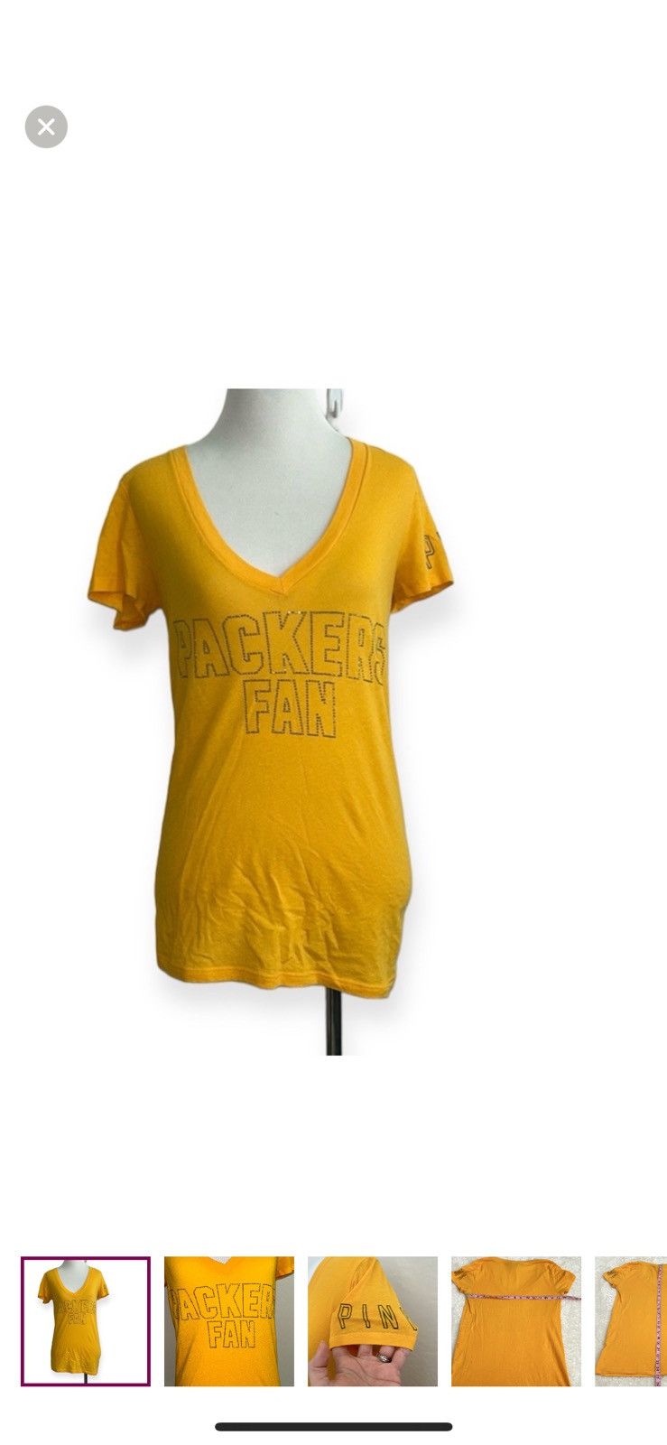 Pink Pink Victorias‎ Secret x NFL small packers tee Size S / US 4 / IT 40 - 1 Thumbnail