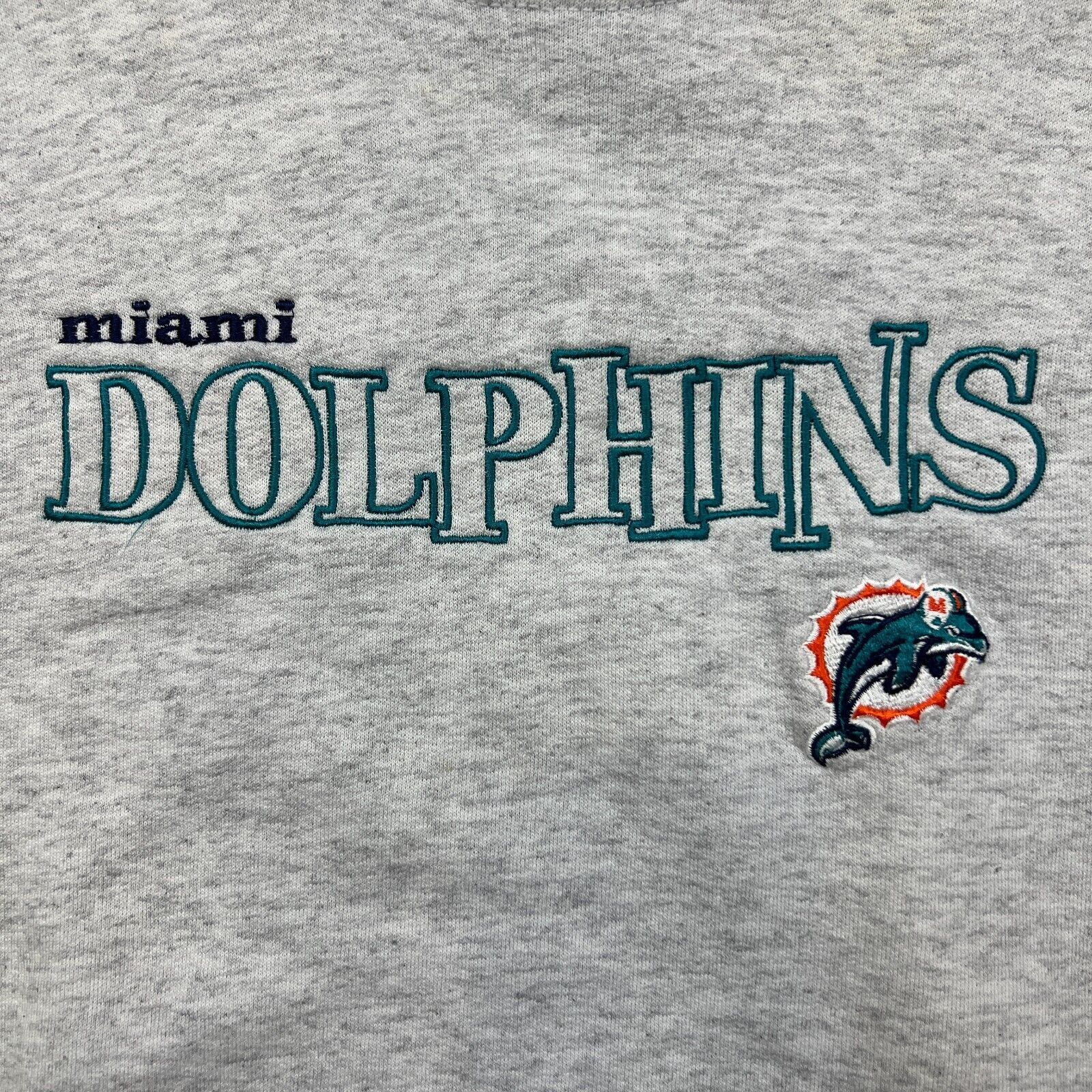 NFL × Vintage 90s Miami Dolphins Sweatshirt XL NFL Football Pullover Crewn Size US XL / EU 56 / 4 - 3 Thumbnail