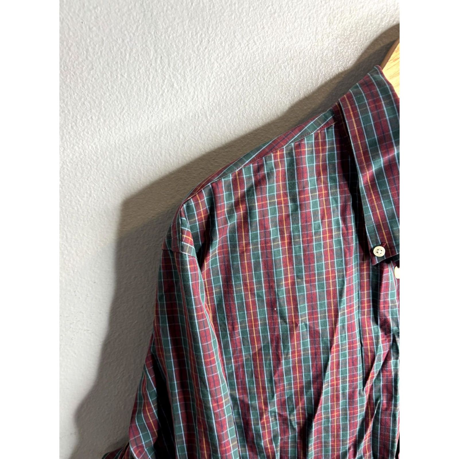 Brooks Brothers Brooks Brothers Shirt Mens XL Green Plaid Regent Non-Iron Button-Down Dress Shirt Size 46R - 2 Thumbnail