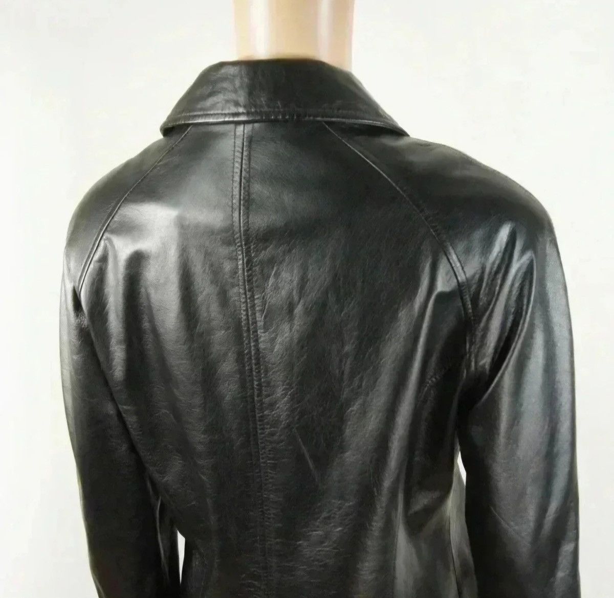 Danier × Vintage Danier Genuine Leather Raglan Sleeves Black Jacket / 42~44 Size M / US 6-8 / IT 42-44 - 5 Thumbnail