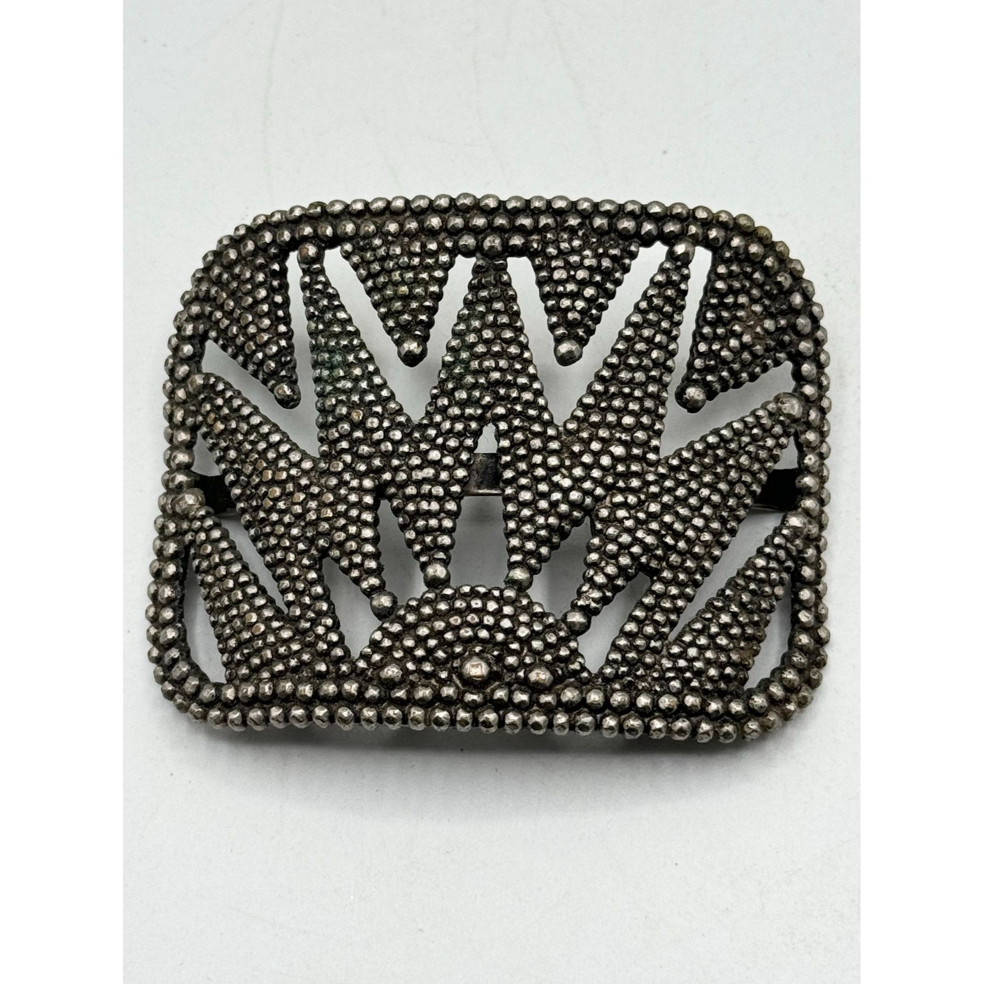 Estate Steel Cut Belt Buckle square