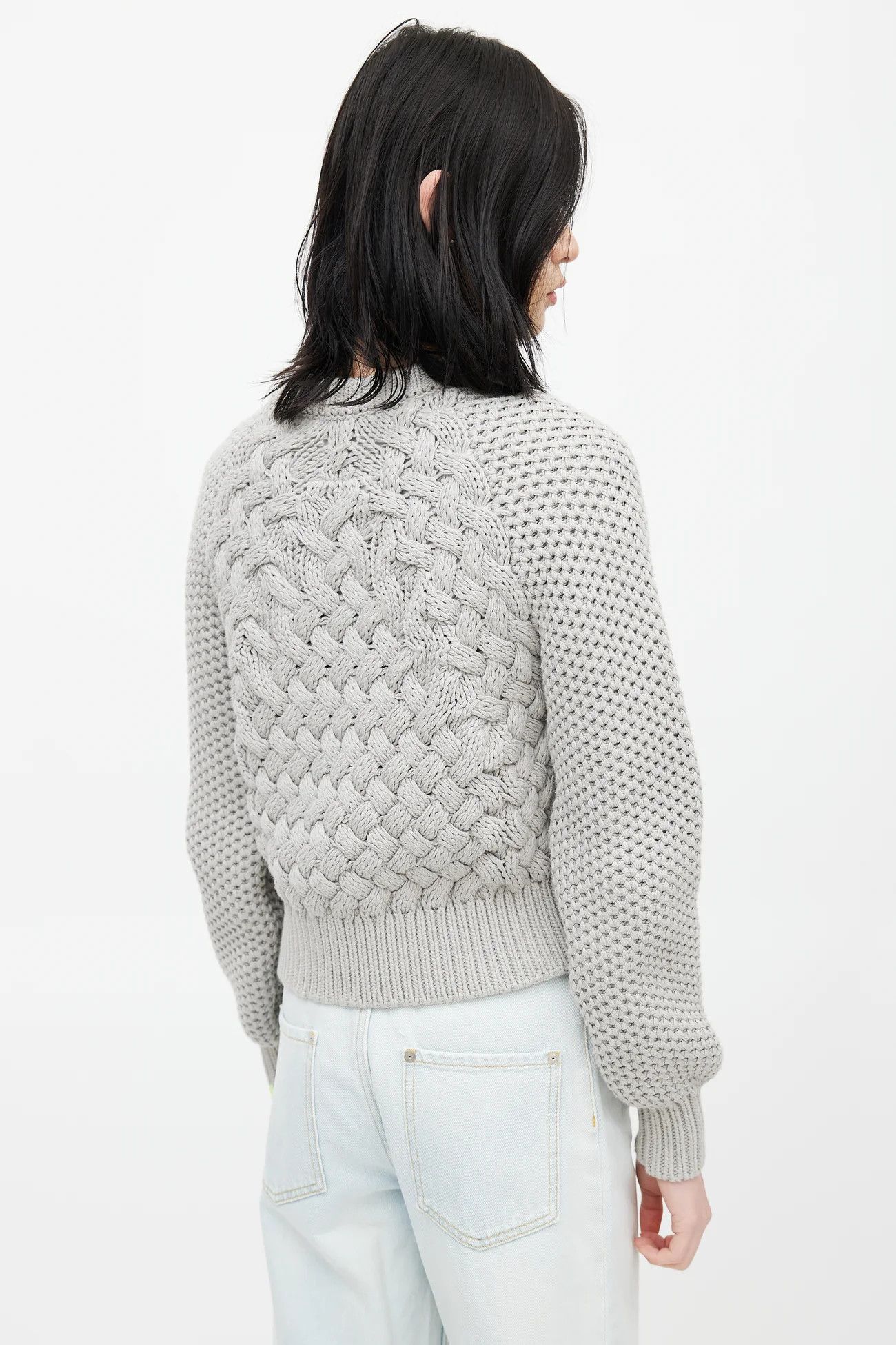 Maison Margiela FW15 MM6 CROPPED HEAVY CABLE KNIT PULLOVER SWEATER Size XS / US 0-2 / IT 36-38 - 5 Thumbnail