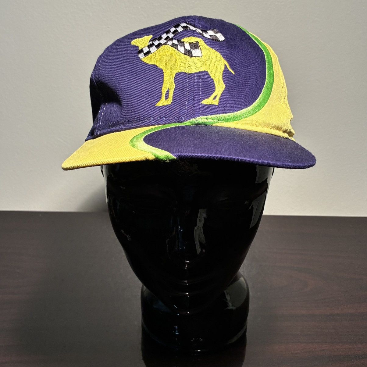 NASCAR Camel Joe nascar neon yellow and purple snap back hat Size ONE SIZE - 1 Thumbnail