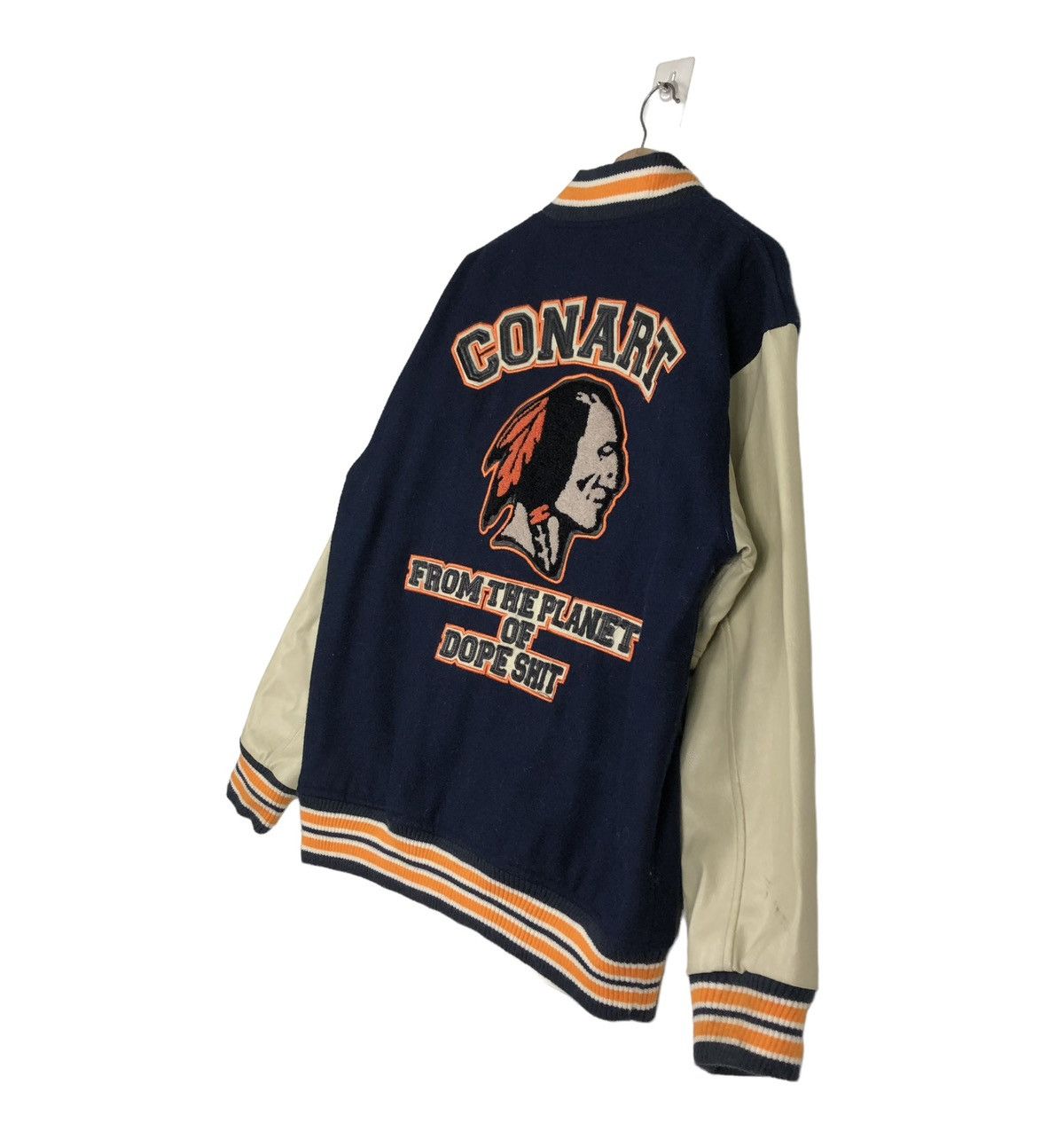 Japanese Brand 🔥VINTAGE LEATHER VARSITY JACKET CONART USA BIG LOGO Size US M / EU 48-50 / 2 - 3 Thumbnail
