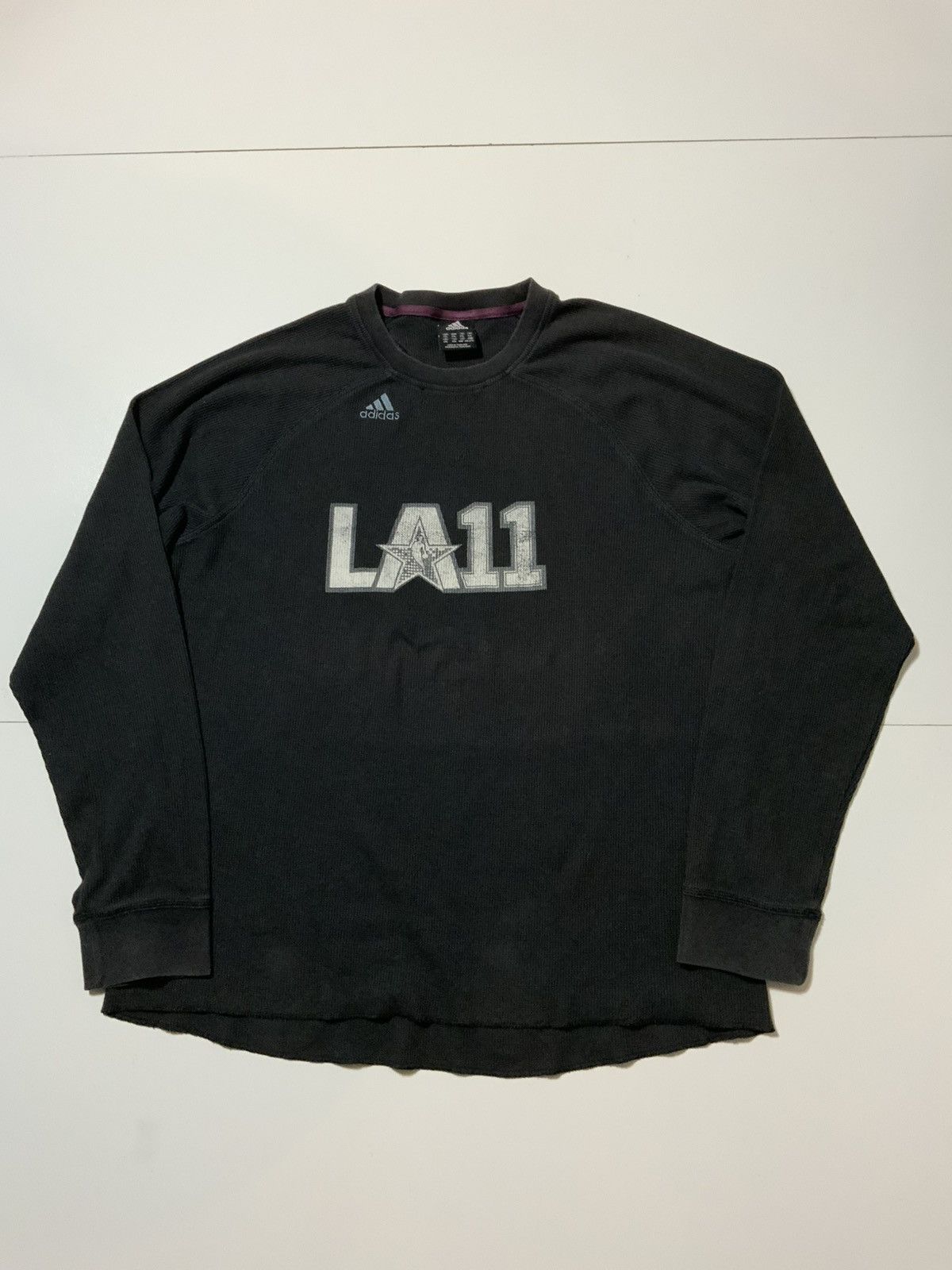 Adidas Adidas 2011 NBA All Star Game LA Waffle Knit Thermal Shirt Size US XXL / EU 58 / 5 - 1 Thumbnail
