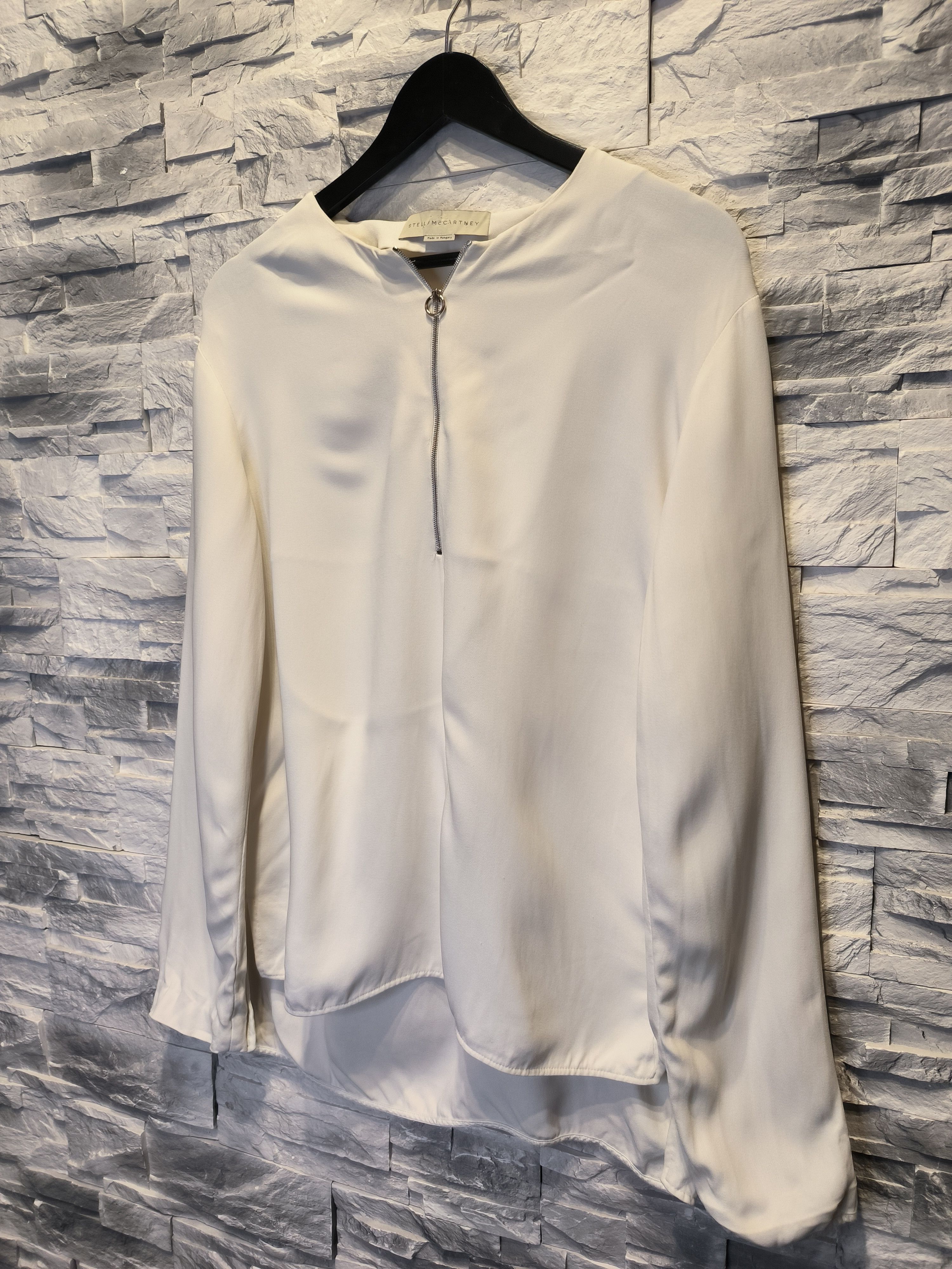 Stella McCartney Stella McCartney Long Sleeve Shirt Blouse White Basic Size L / US 10 / IT 46 - 3 Thumbnail