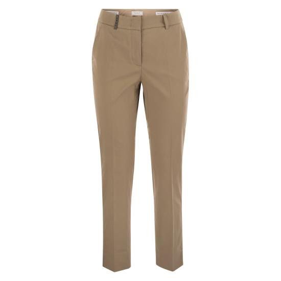 Peserico PESERICO Women Straight Pants P04718 BEIGE Size 32" / US 10 / IT 46 - 1 Thumbnail