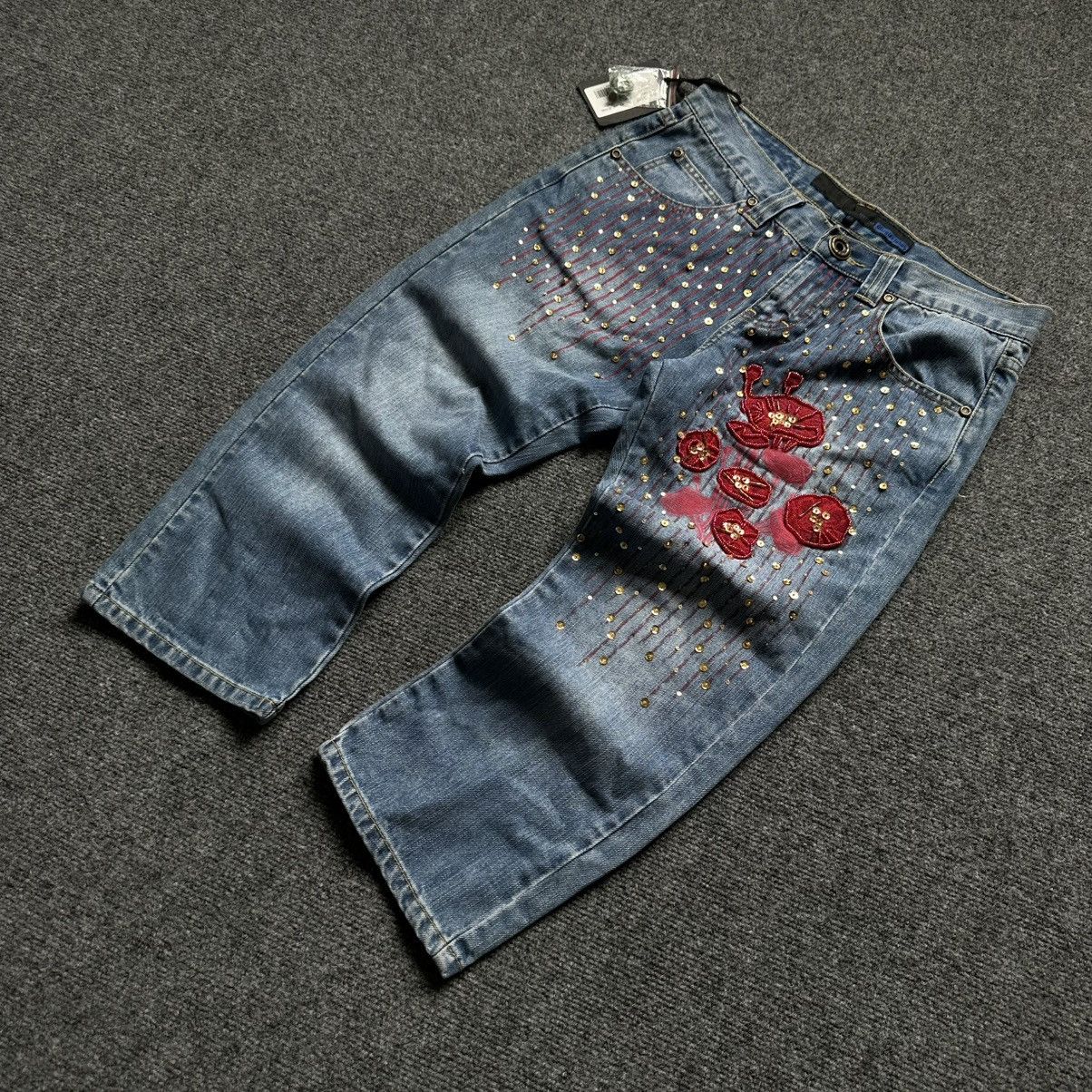If Six Was Nine VTG Women’s Capri Jeans Ciorgia Johns Size 42 00s USA Hype Size 28" / US 6 / IT 42 - 2 Thumbnail