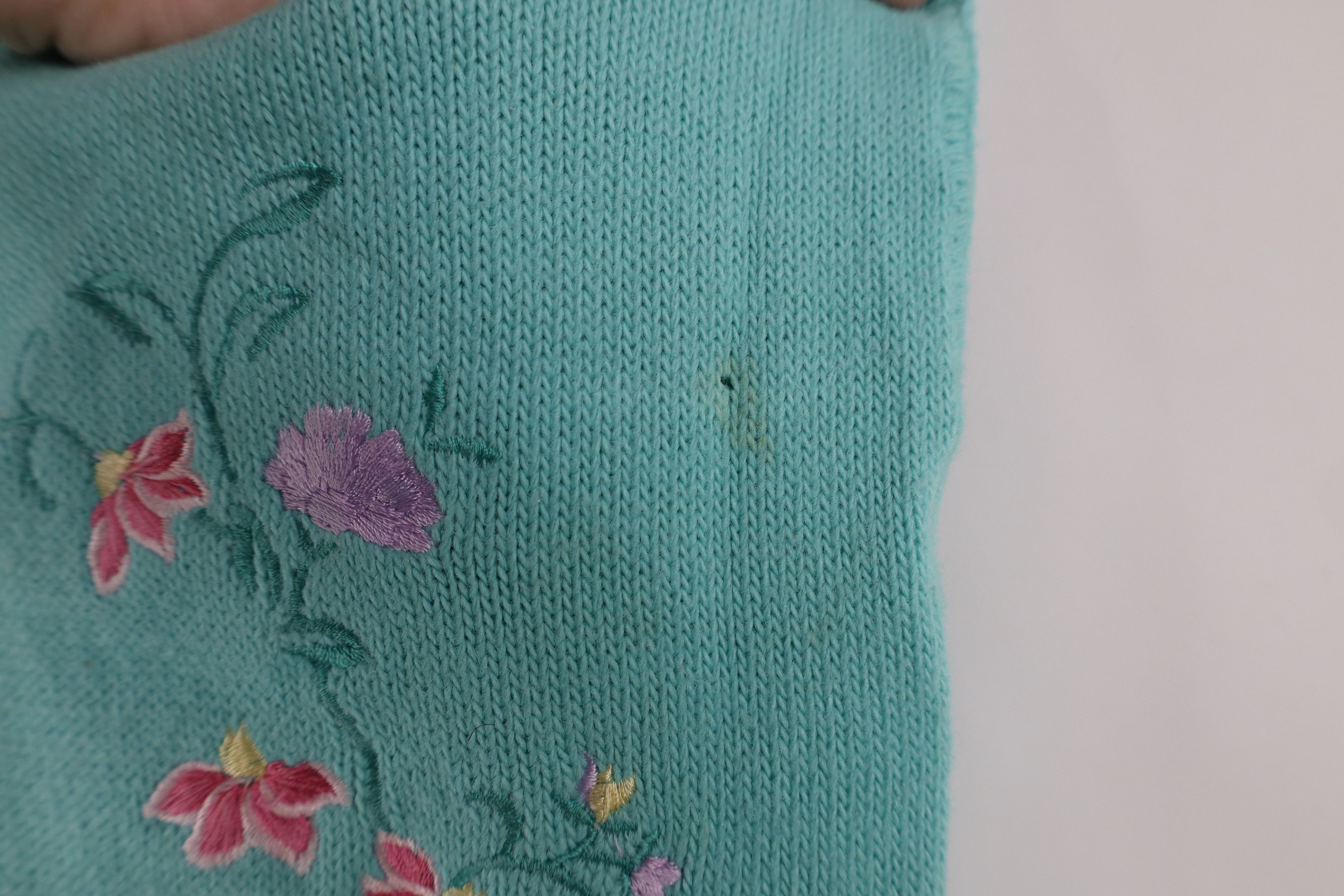 Vintage Vintage 80s 90s Streetwear Flower Knit Dolman Sleeve Sweater Size L / US 10 / IT 46 - 5 Thumbnail