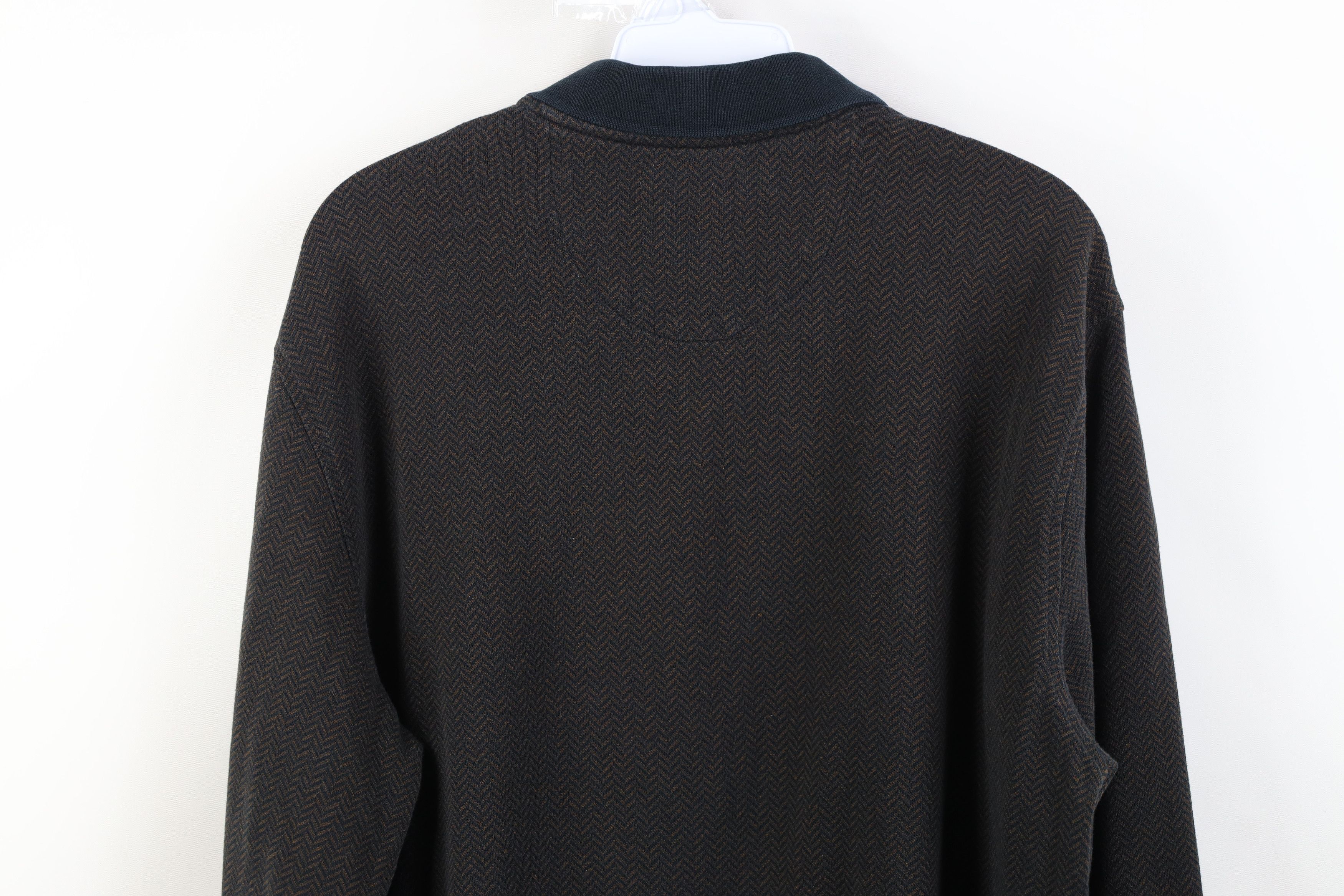 Vintage Vintage 90s Y2K Herringbone Long Sleeve Rugby Polo Shirt Size US M / EU 48-50 / 2 - 11 Thumbnail