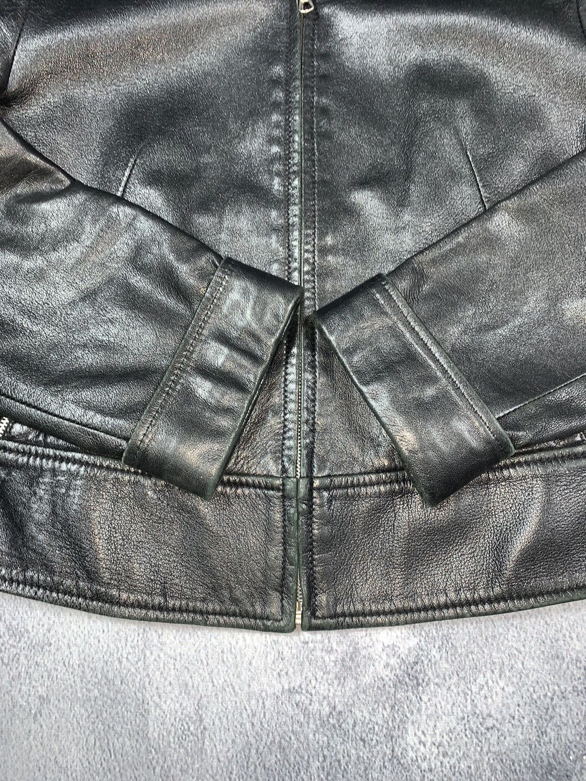Trussardi × Vintage Vintage 90s Trussardi leather jacket blazer opium bondage Size L / US 10 / IT 46 - 2 Thumbnail