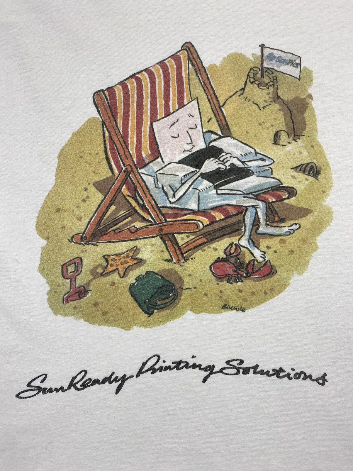 Vintage 1990’s Vintage SunPics Printing Solutions Graphic Tee Size US XL / EU 56 / 4 - 4 Thumbnail