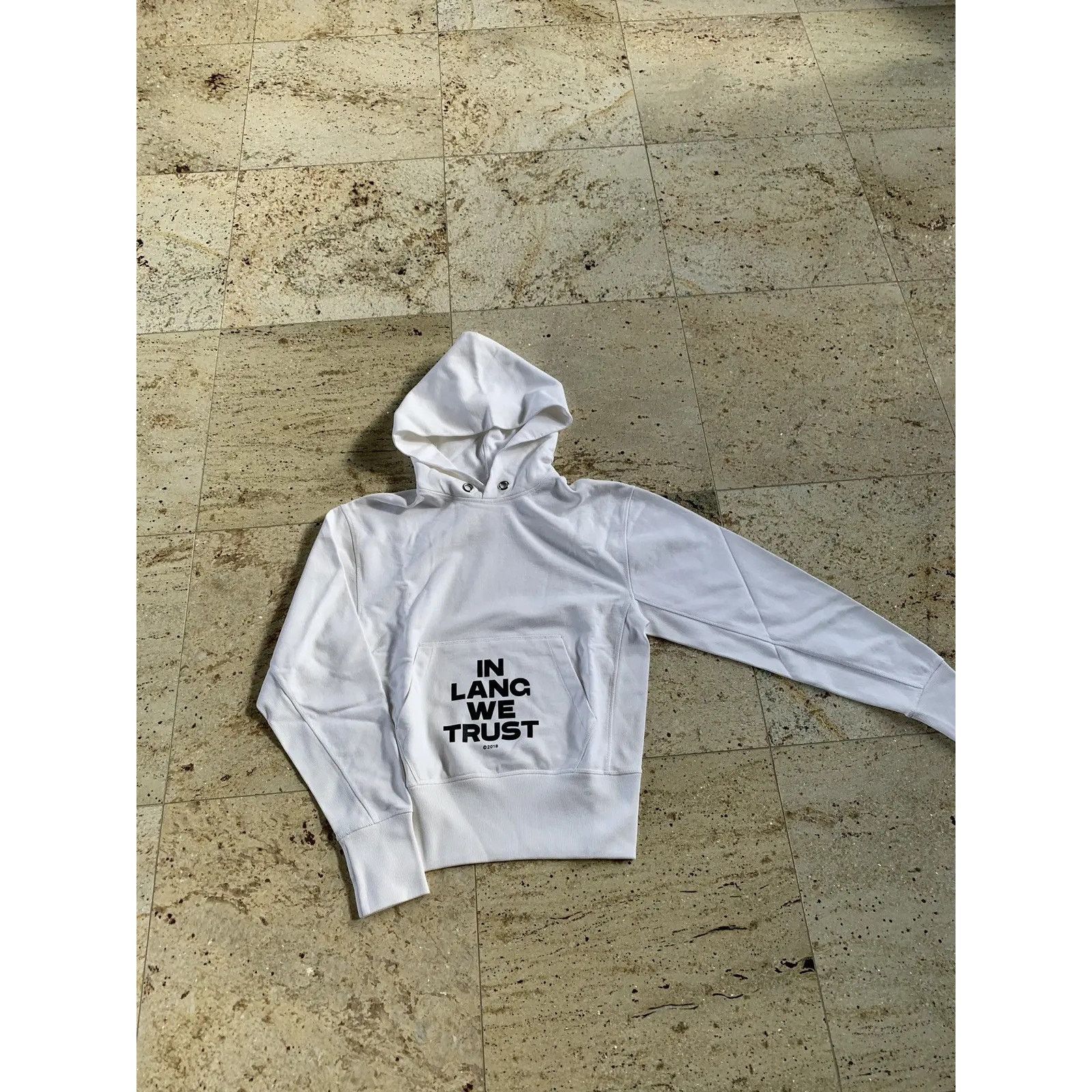 Helmut Lang Standard Hoodie “In Lang We Trust” Size US S / EU 44-46 / 1 - 1 Thumbnail