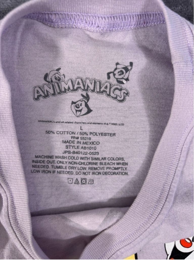 Warner Bros Men's Animaniacs Graphic T-Shirt Size L Purple Size US L / EU 52-54 / 3 - 7 Thumbnail