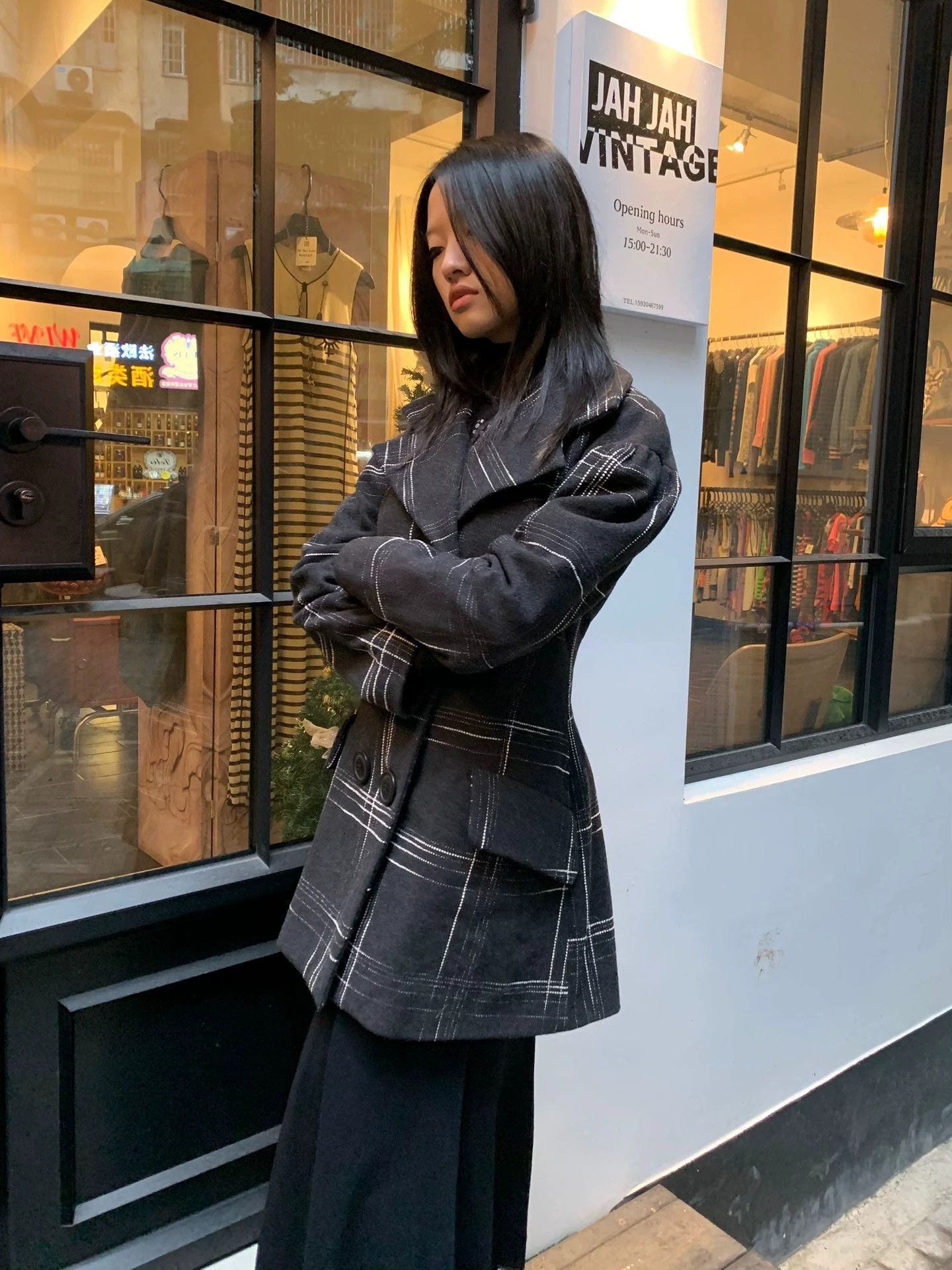 Vivienne Westwood Vivienne Westwood Black Label Court Sleeve Check Wool Waist-Cinched Jacket Size XS / US 0-2 / IT 36-38 - 2 Thumbnail