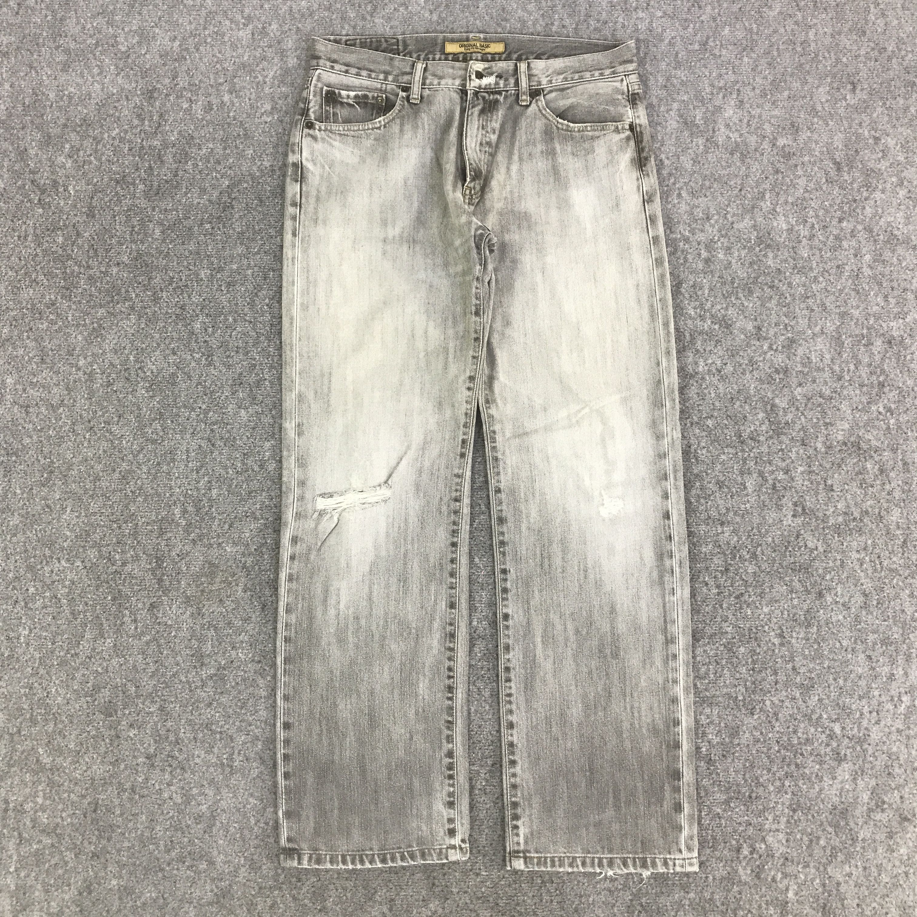 Japanese Brand BLACK DENIM JAPAN UNIQLO DISTRESSED DENIM K133B13 Size US 32 / EU 48 - 1 Thumbnail