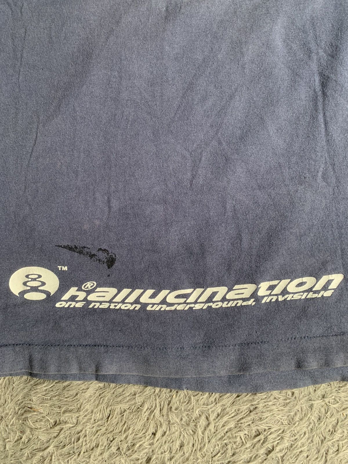 Band Tees Vintage 90s Rabbit In The Moon Hallucination Records Tee Size US XL / EU 56 / 4 - 6 Thumbnail