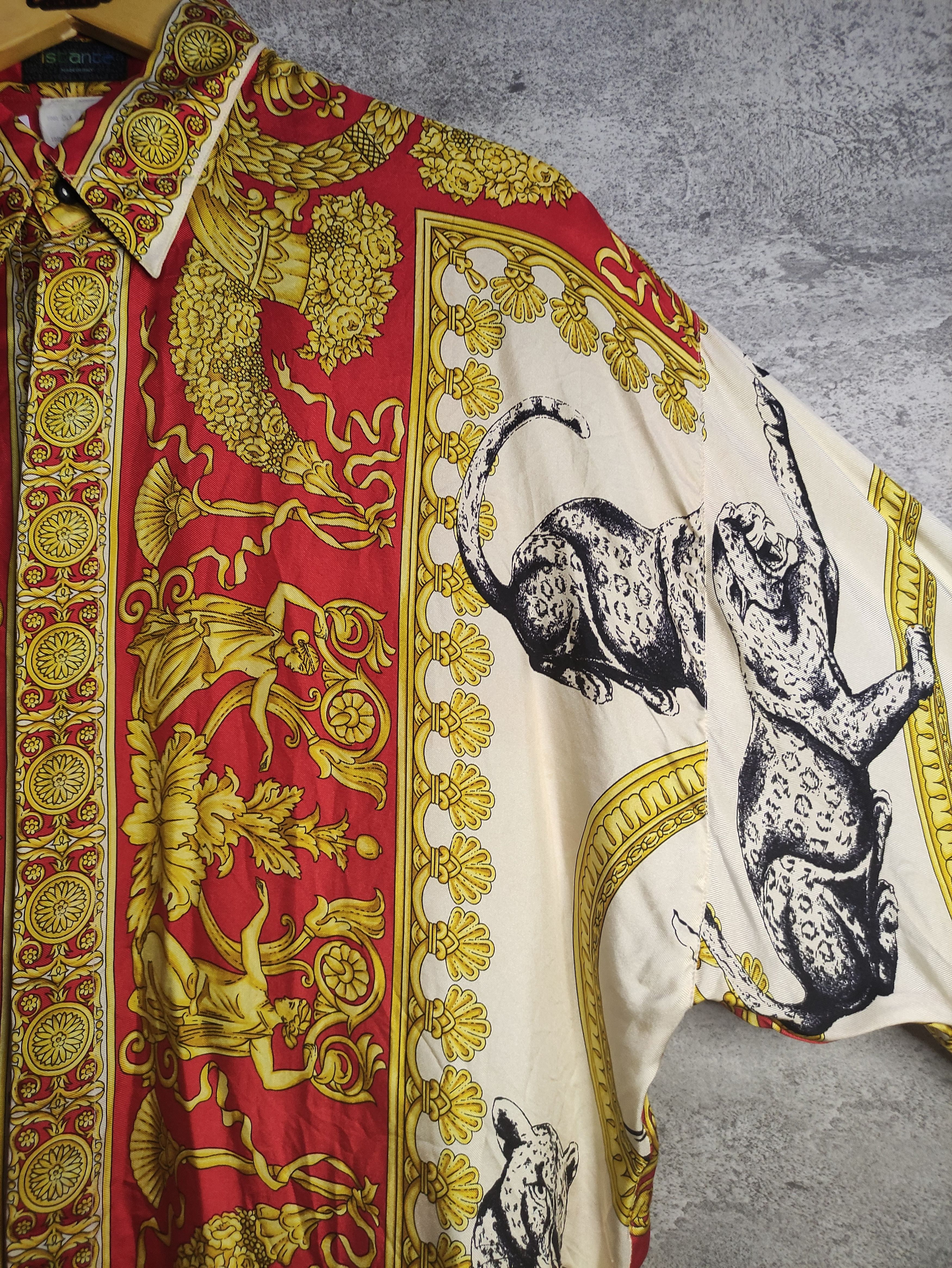 Versace × Vintage Vintage Luxury - Versace instante Silk Shirt Size US L / EU 52-54 / 3 - 5 Thumbnail