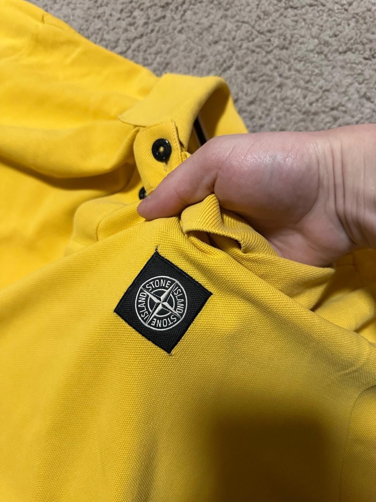 Stone Island Stone Island Patch Program Yellow Polo Shirt Sz XL Size US XL / EU 56 / 4 - 7 Thumbnail