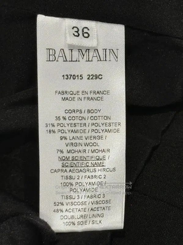 Balmain Balmain Black Silk Embroidered Women's Jacket . Size M / US 6-8 / IT 42-44 - 8 Thumbnail
