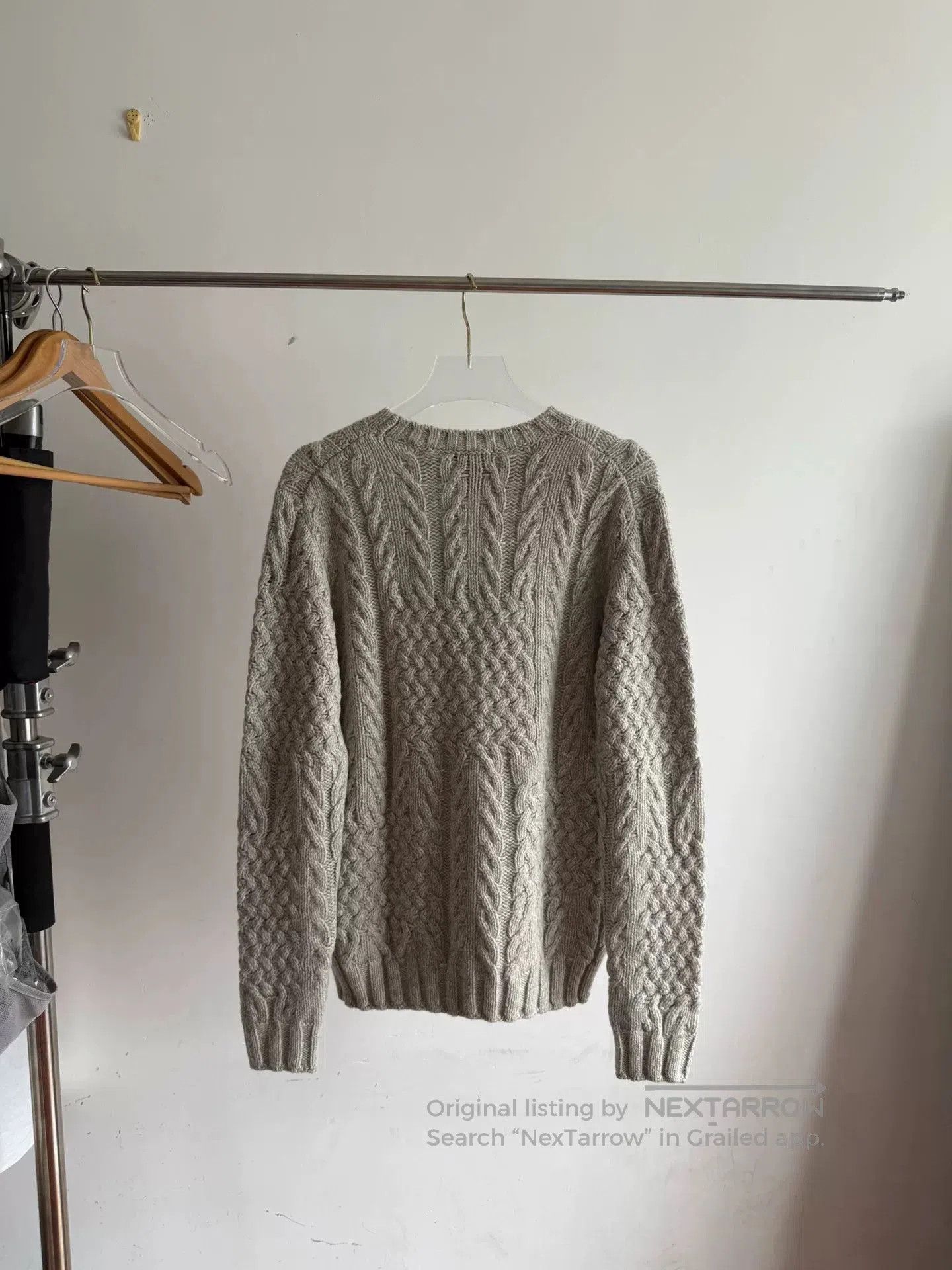 A.P.C. A.P.C Gray Wool Cable Knit Sweater. Size US M / EU 48-50 / 2 - 2 Thumbnail