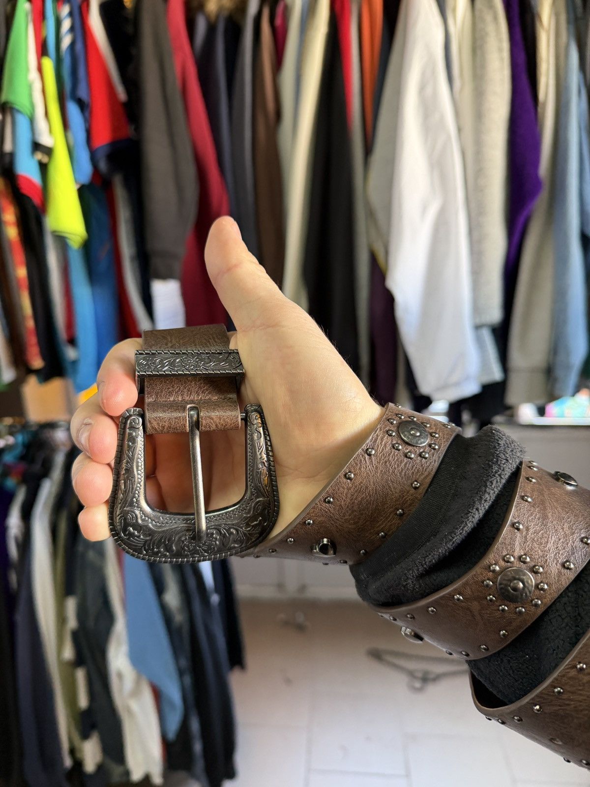Japanese Brand 00’s NUMBER STYLE JAPAN RARE Y2K BELT VINTAGE Size ONE SIZE - 5 Thumbnail