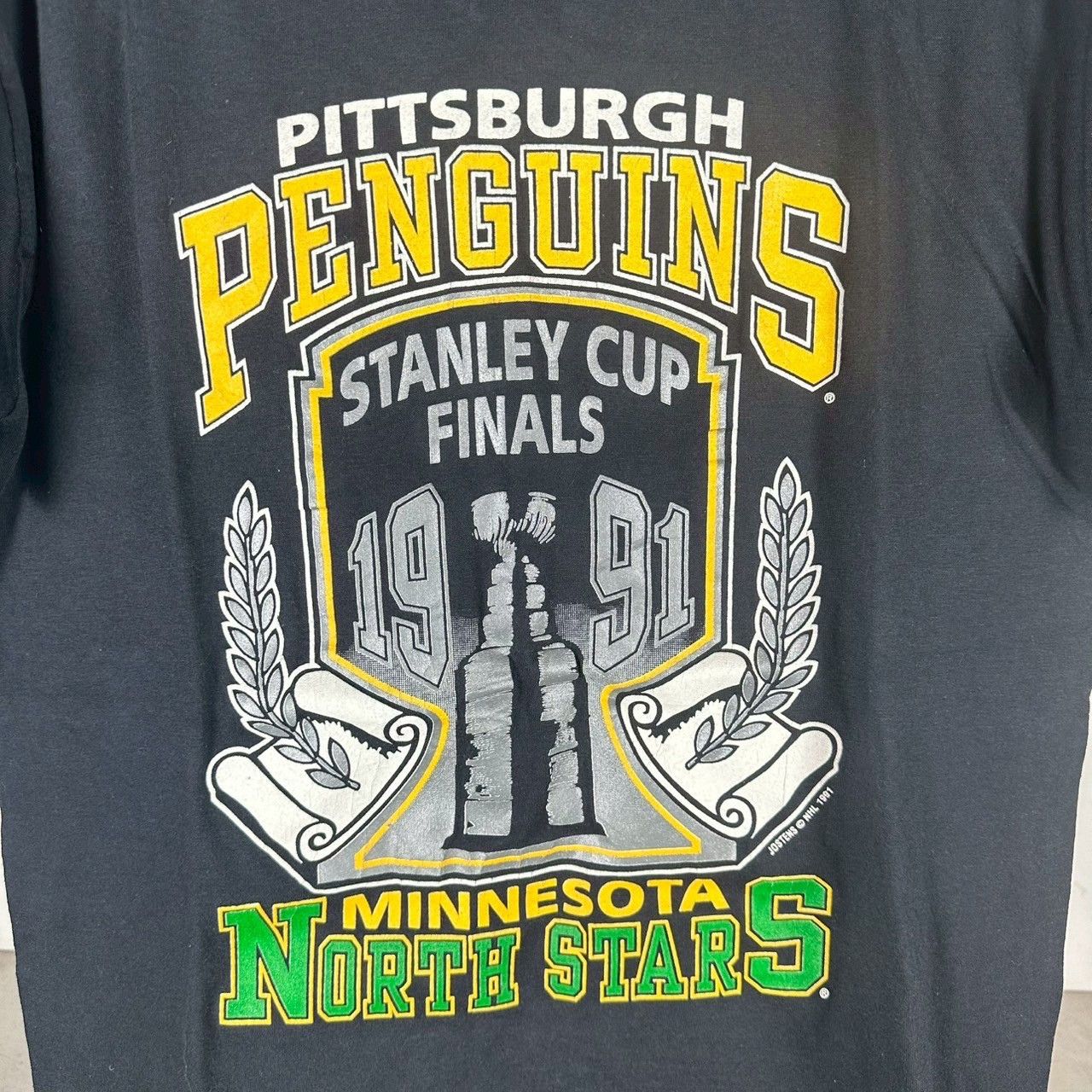 Vintage ​1991 NHL Stanley Cup Finals Penguins VS North Stars T-shirt Size US M / EU 48-50 / 2 - 2 Thumbnail