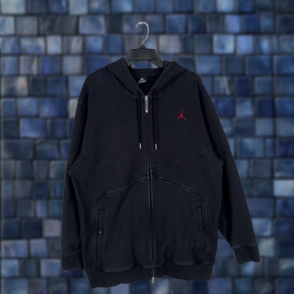 Jordan Brand Jordan Hoodie Mens XL Black Full Zip Sweatshirt Jumpman Logo Graphic Y2K Jacket Mens Front Zip Hoodie Sports Brand Jordan Size US XL / EU 56 / 4 - 1 Thumbnail